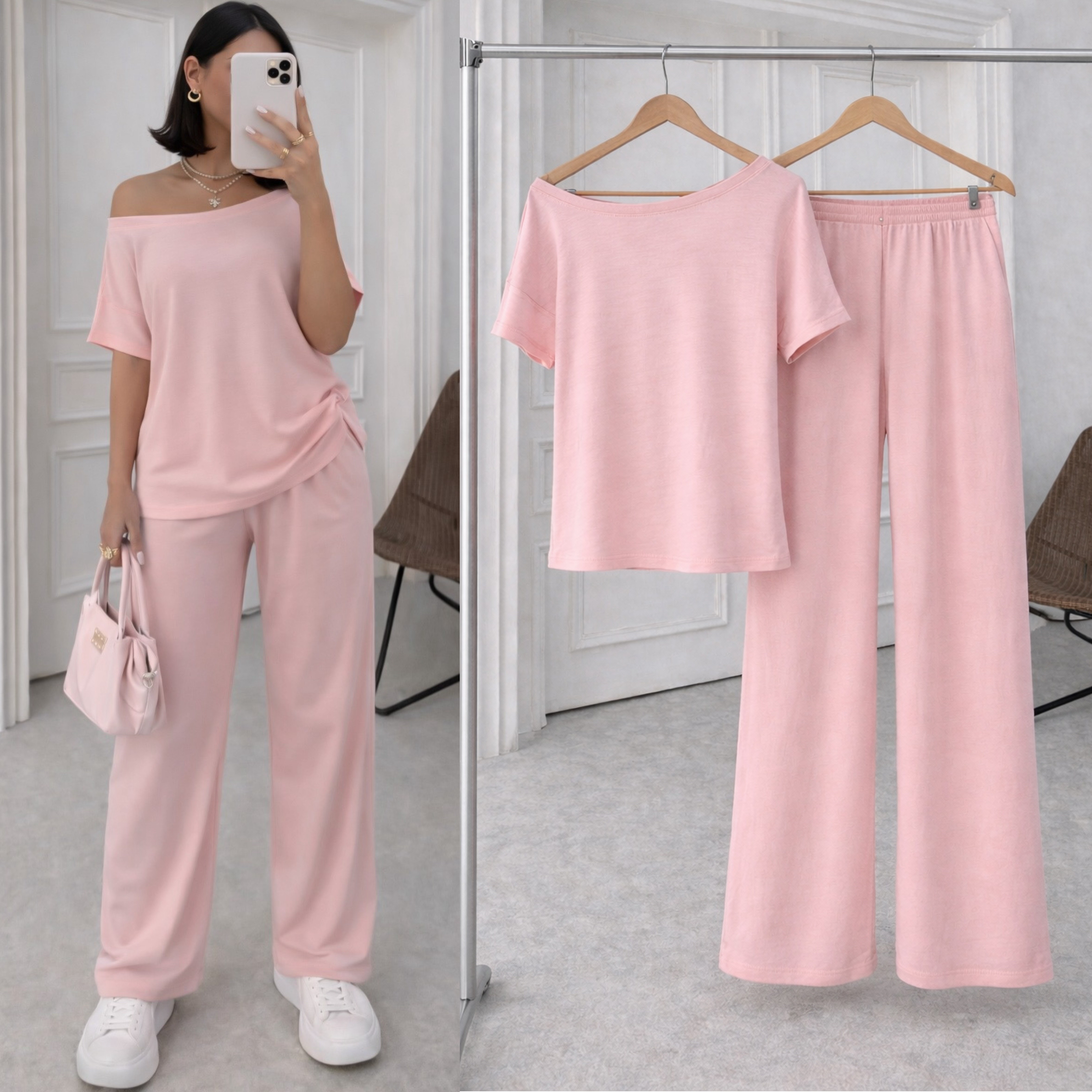 OSVE MODAL CEPLİ KUMAŞ İKİLİ TAKIM