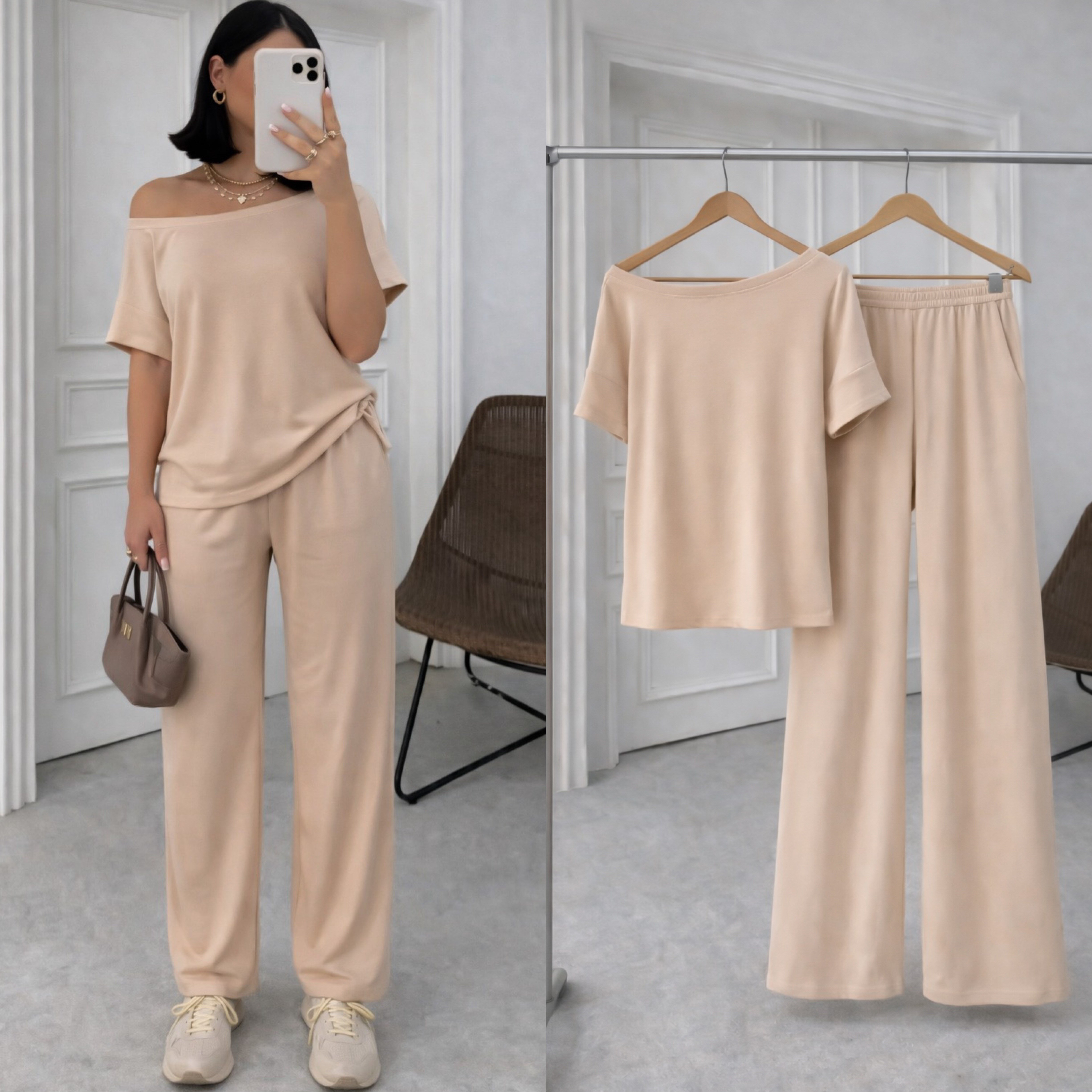 OSVE MODAL CEPLİ KUMAŞ İKİLİ TAKIM