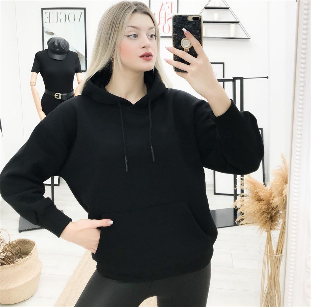 OVERSİZE KAPÜŞONLU SWEATSHİRT