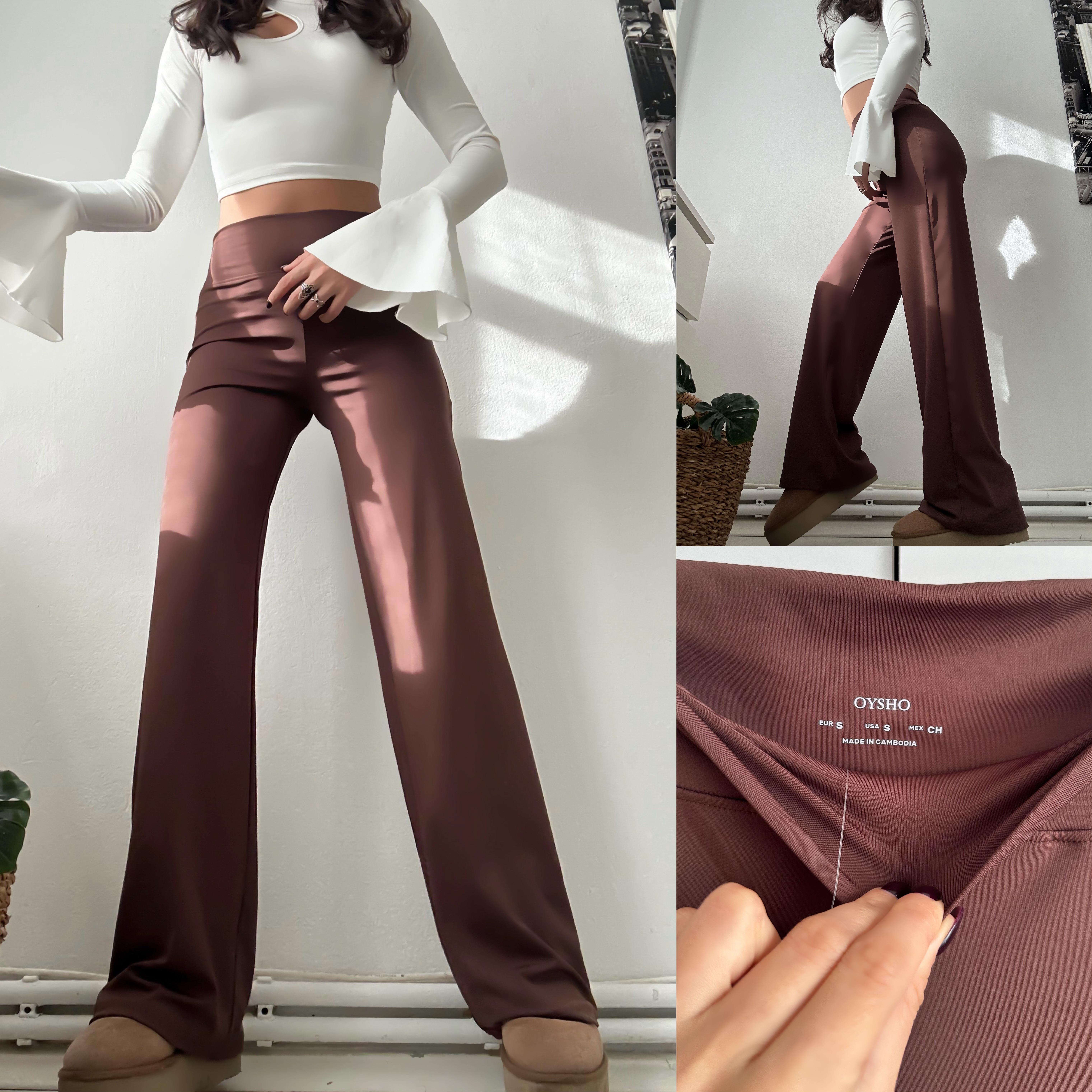 OYSH İ İSPANYOL PUSH UP TAYT PANTOLON KAHVE