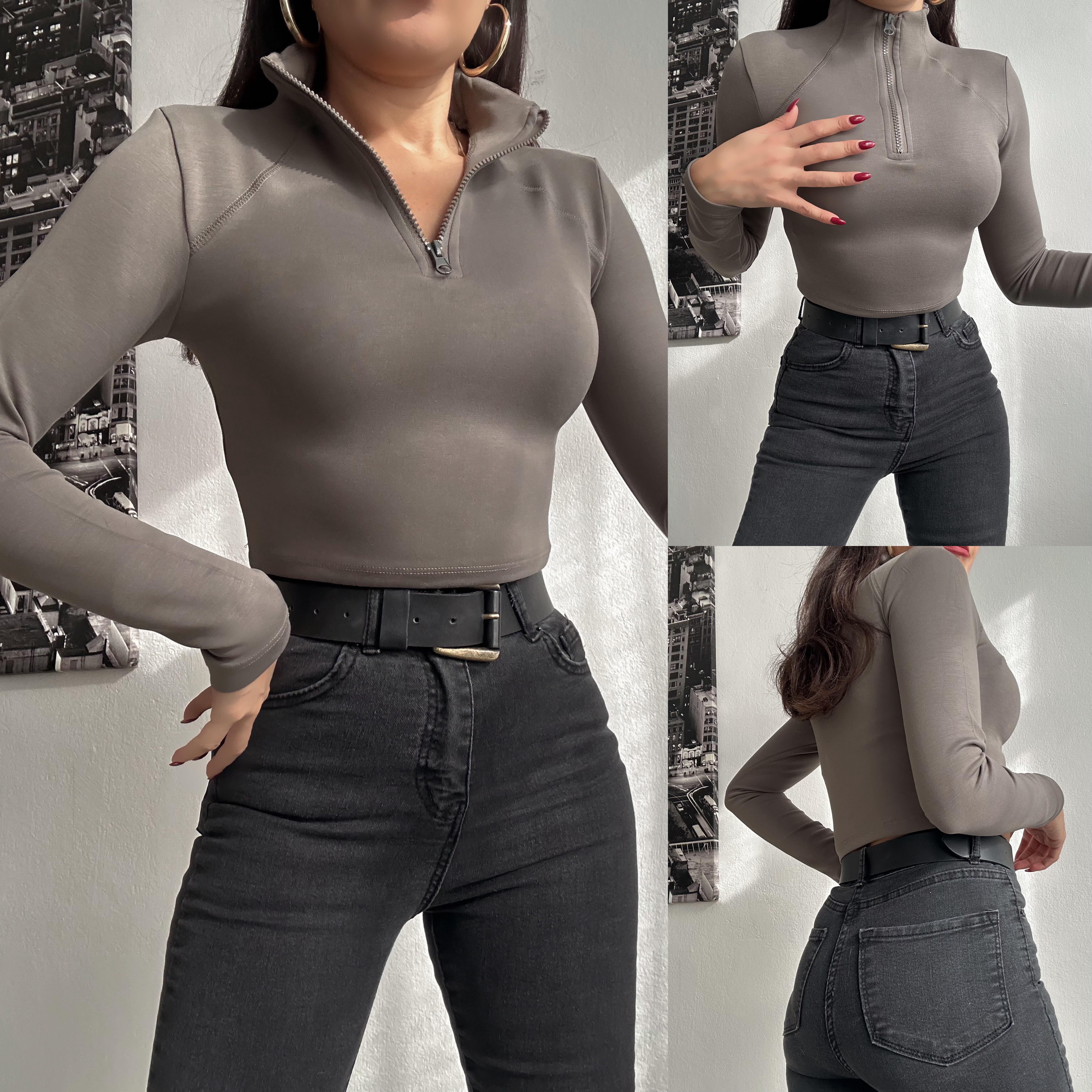 OYSH MODAL FERMUARLI TOP ANTRASİT