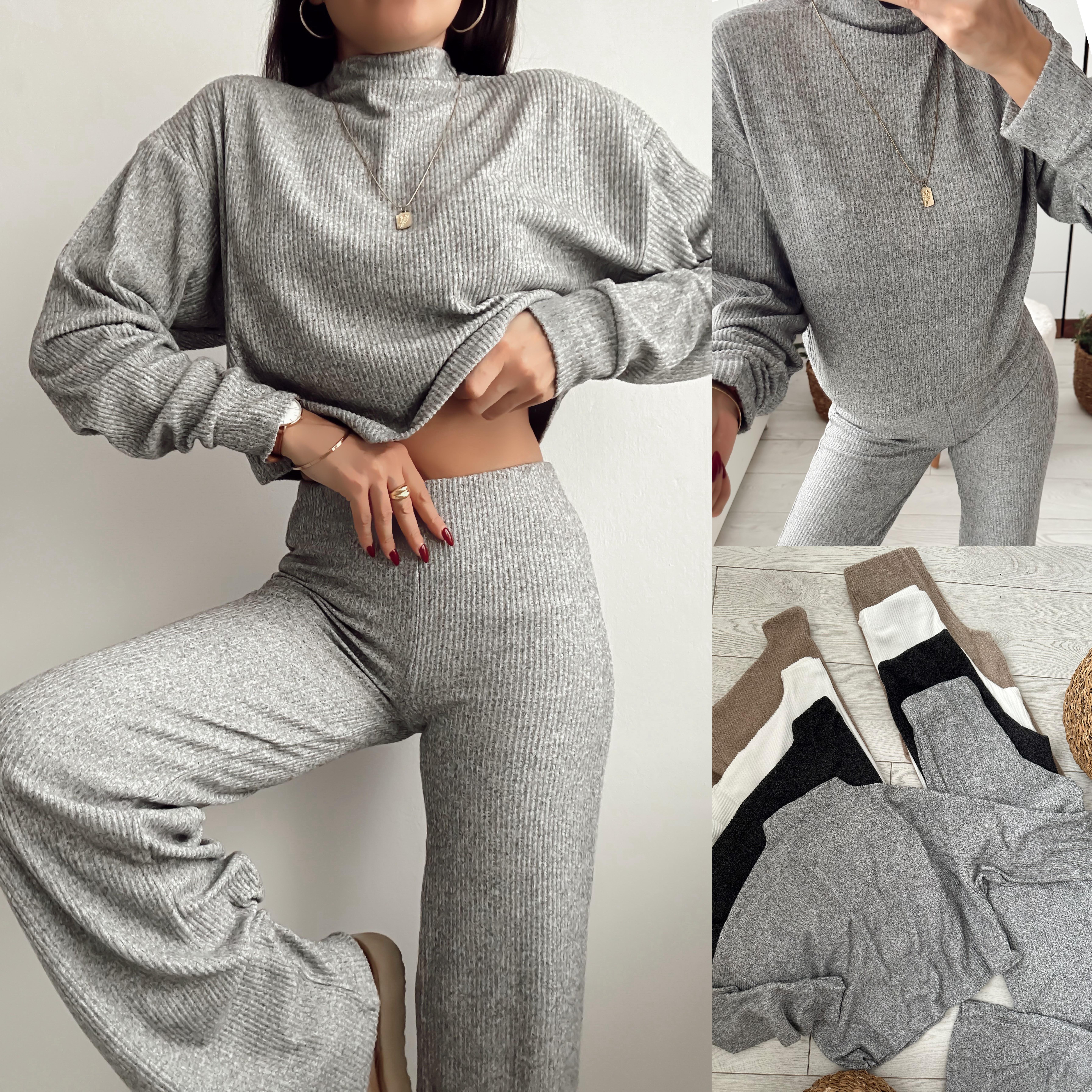 PEARLY YUMOŞ TRİKO TAKIM GRİ