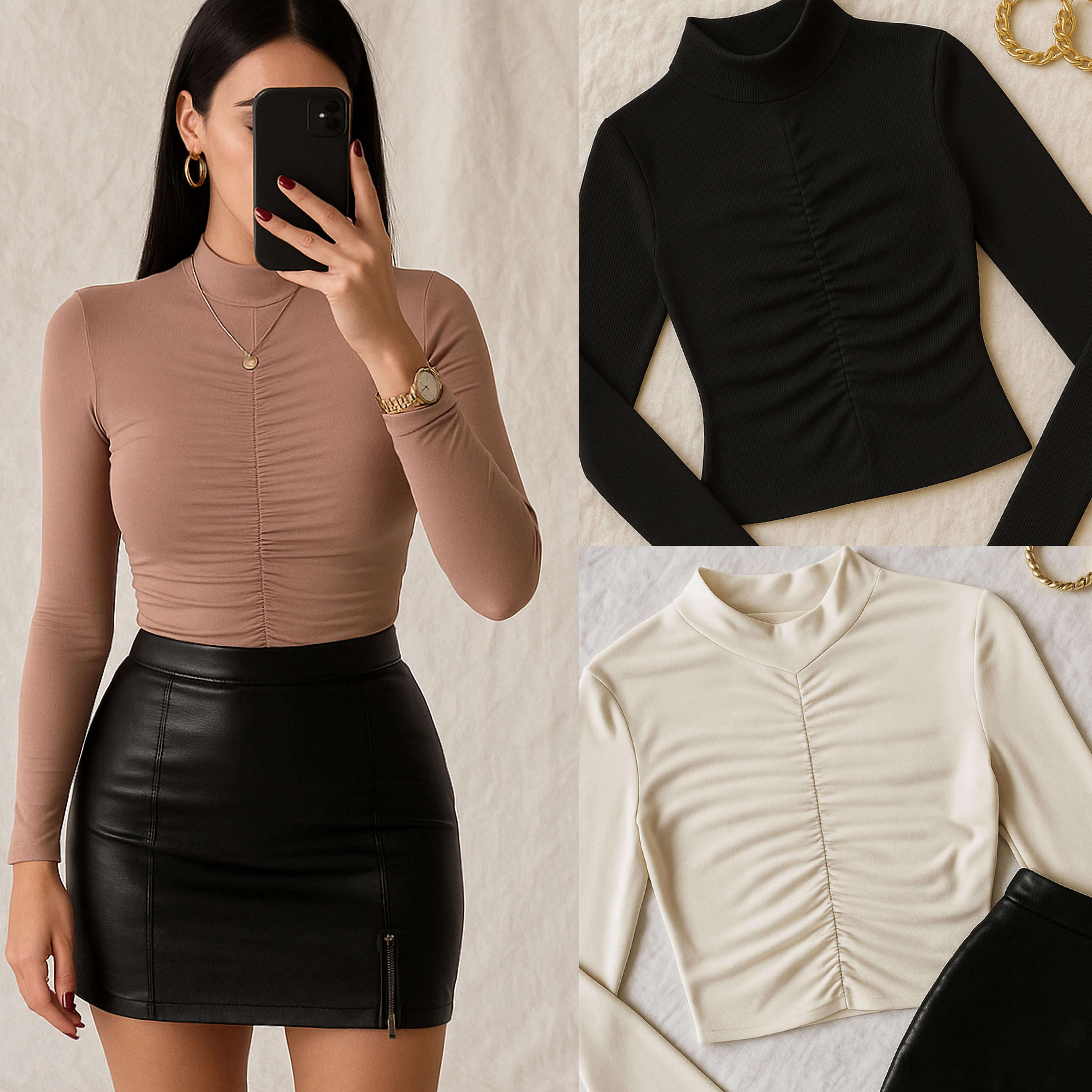 PIA BÜZGÜLÜ SANDY BLUZ 