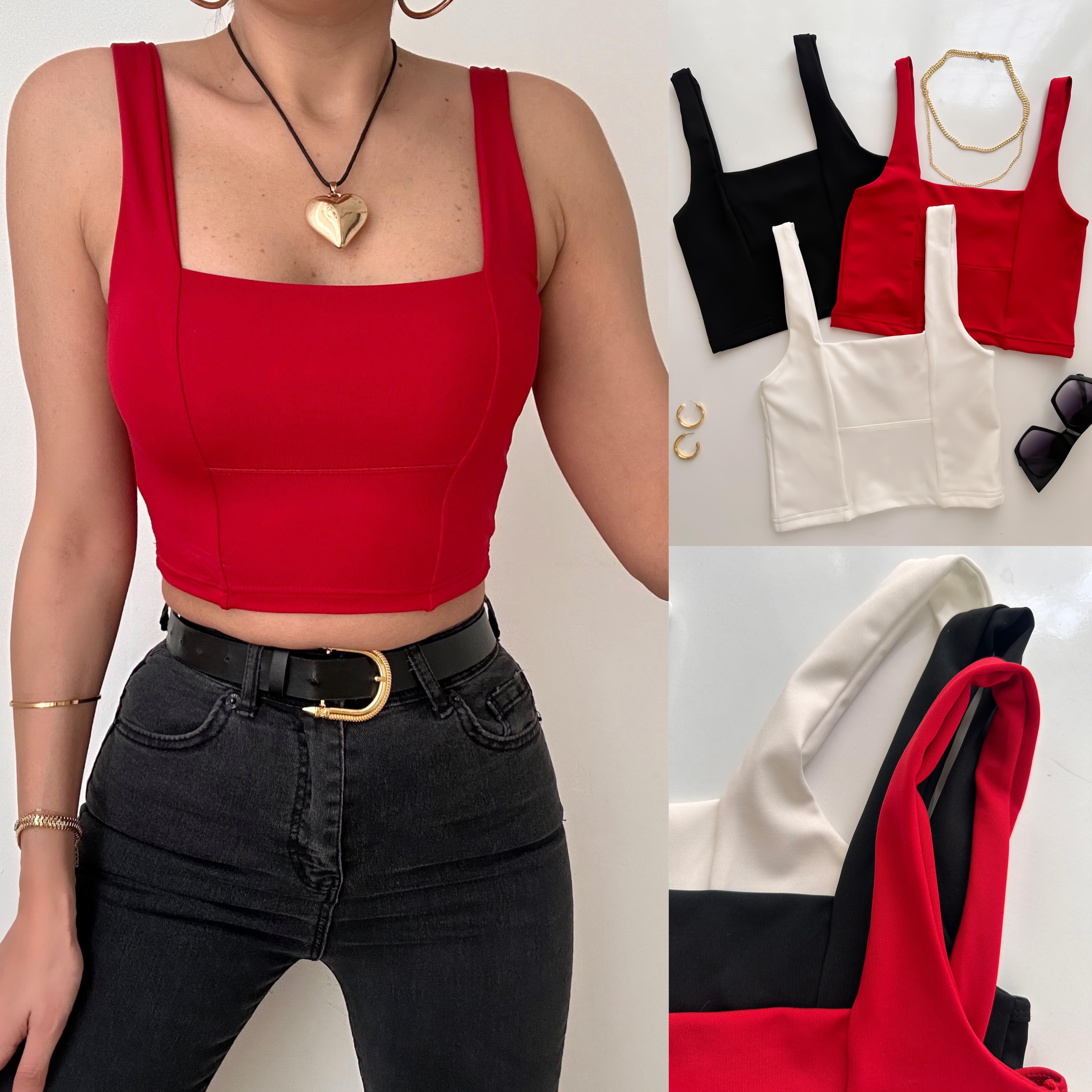 QUEEN SANDY KARE YAKA CROP TOP