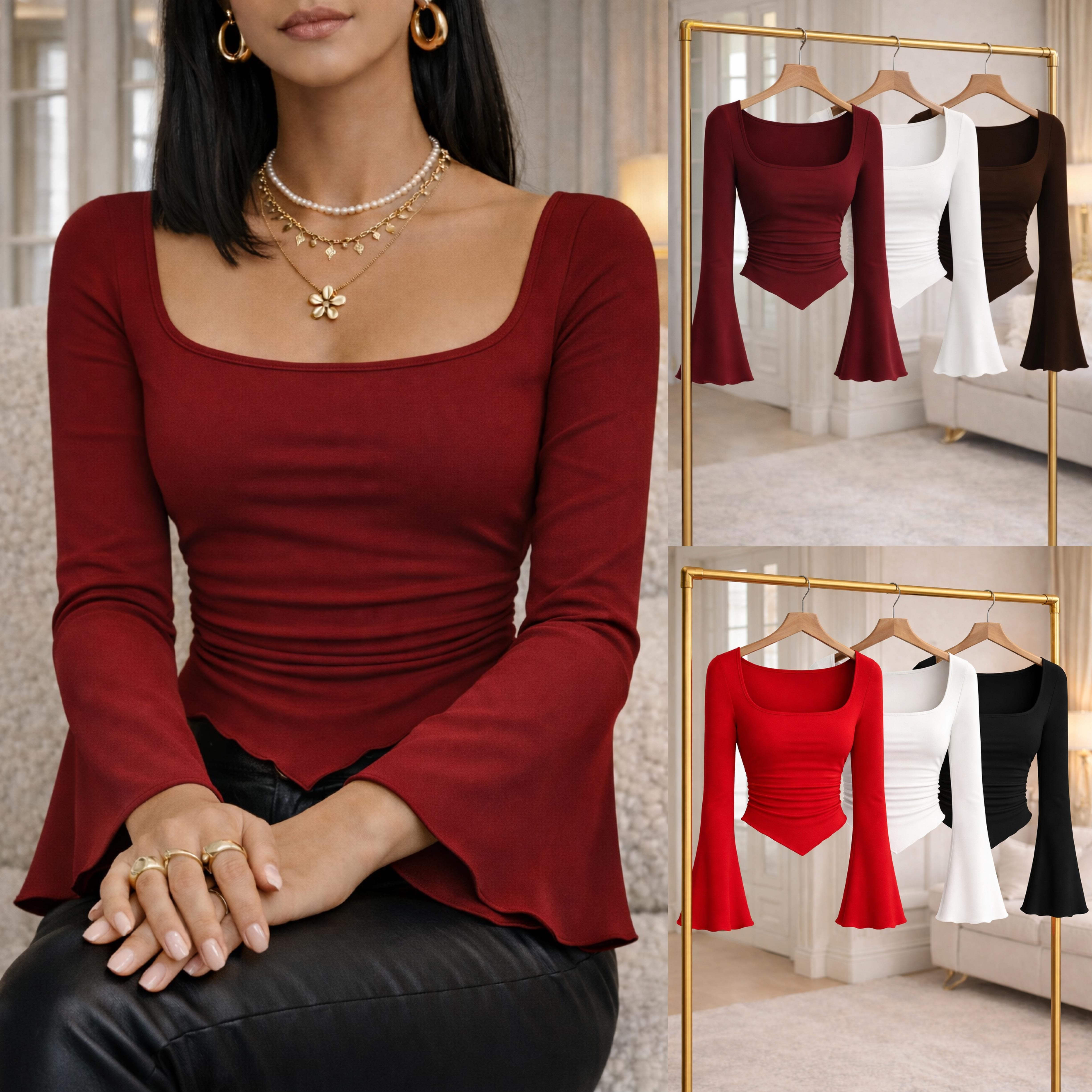 RESLA İSPANYOL KOL BLUZ