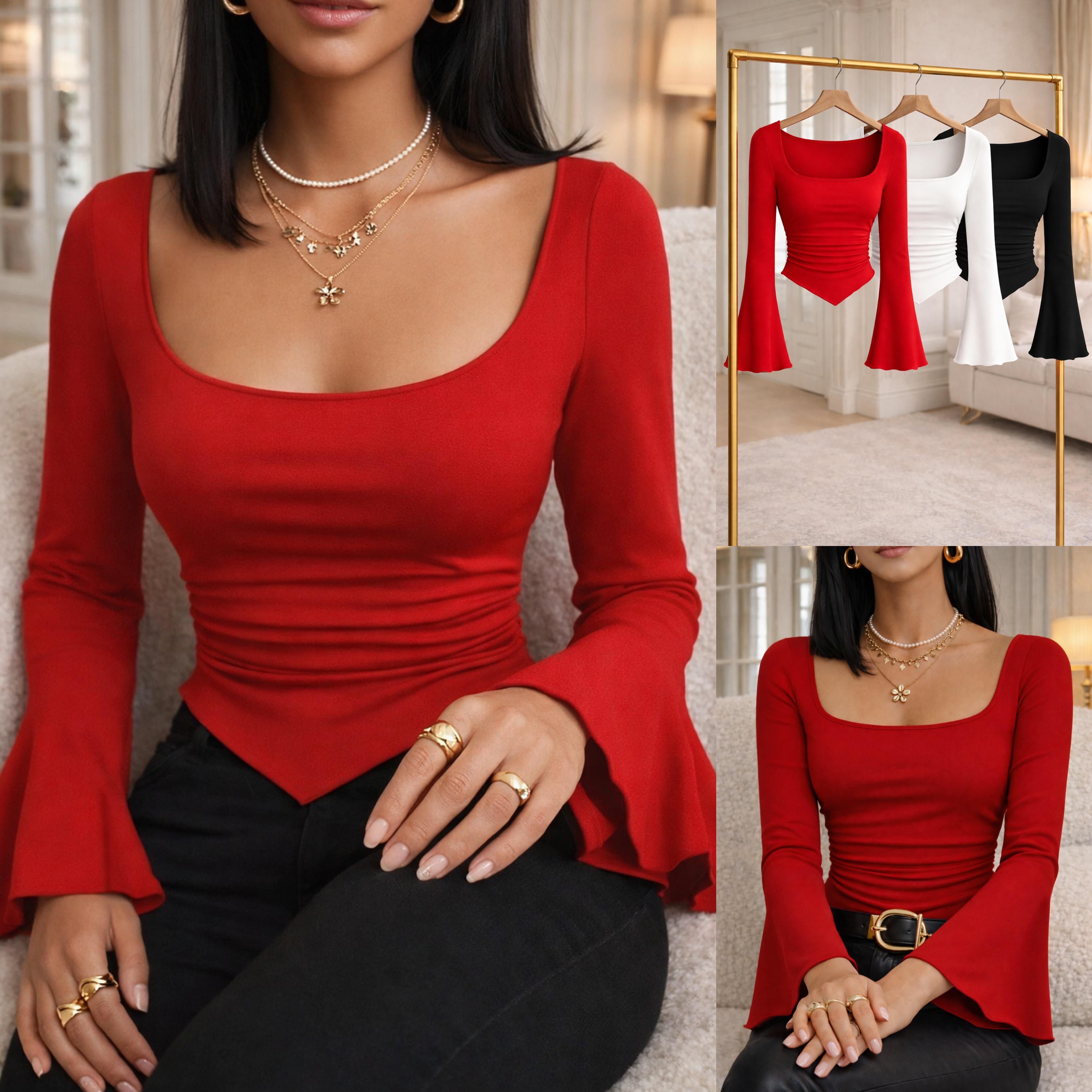 RESLA İSPANYOL KOL BLUZ