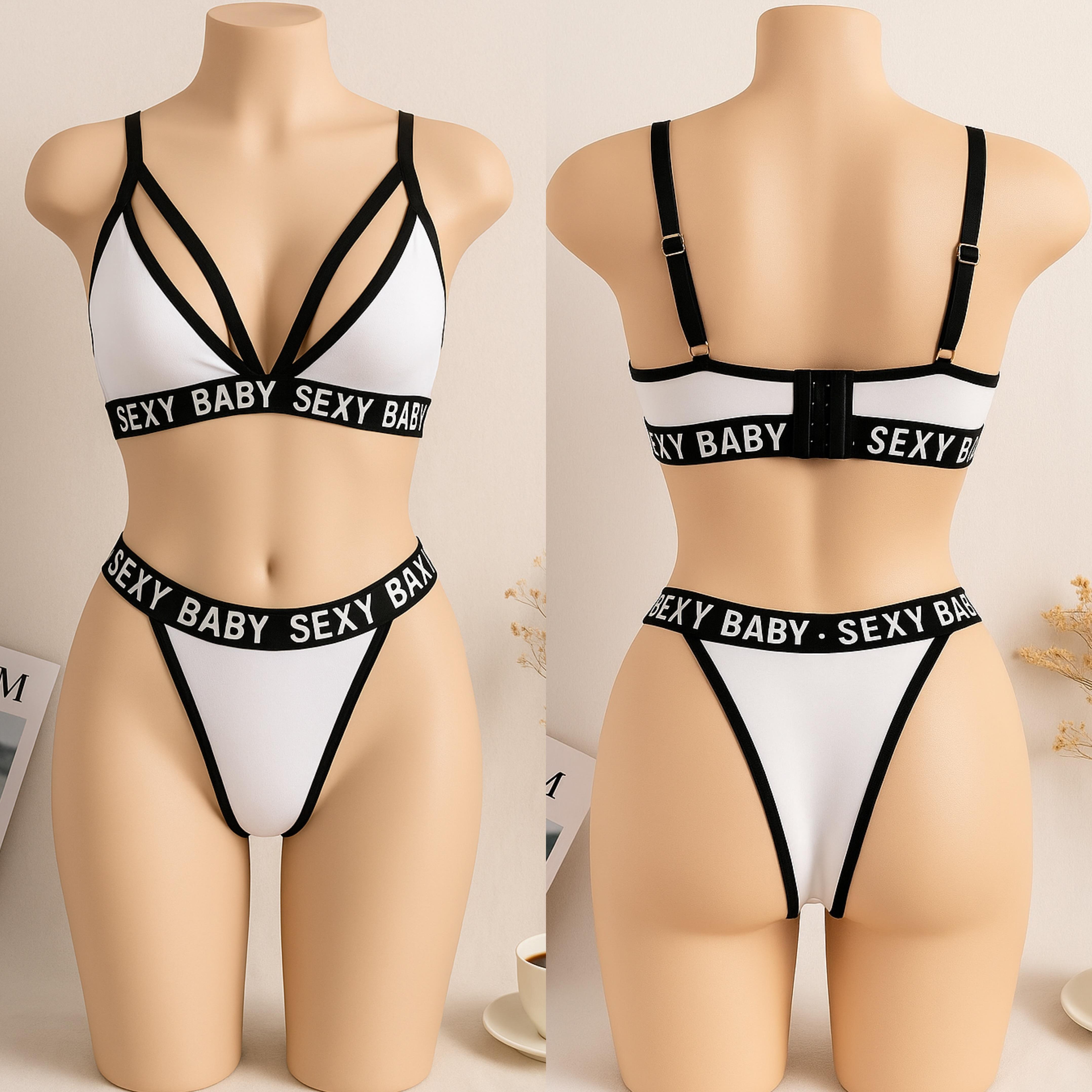 SEXYBABY ÖN ÇAPRAZ DOLGUSUZ İÇ ÇAMAŞIRI TAKIMI BEYAZ