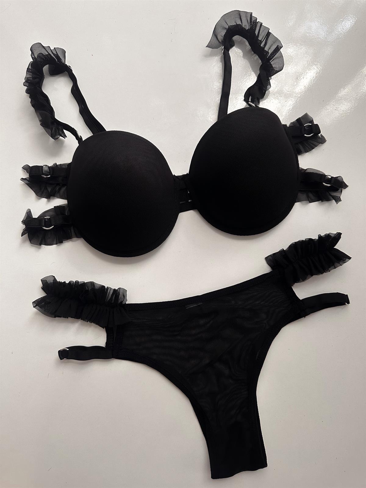 SEXYBLACK PUSH UP DOLGULU TAKIM SİYAH
