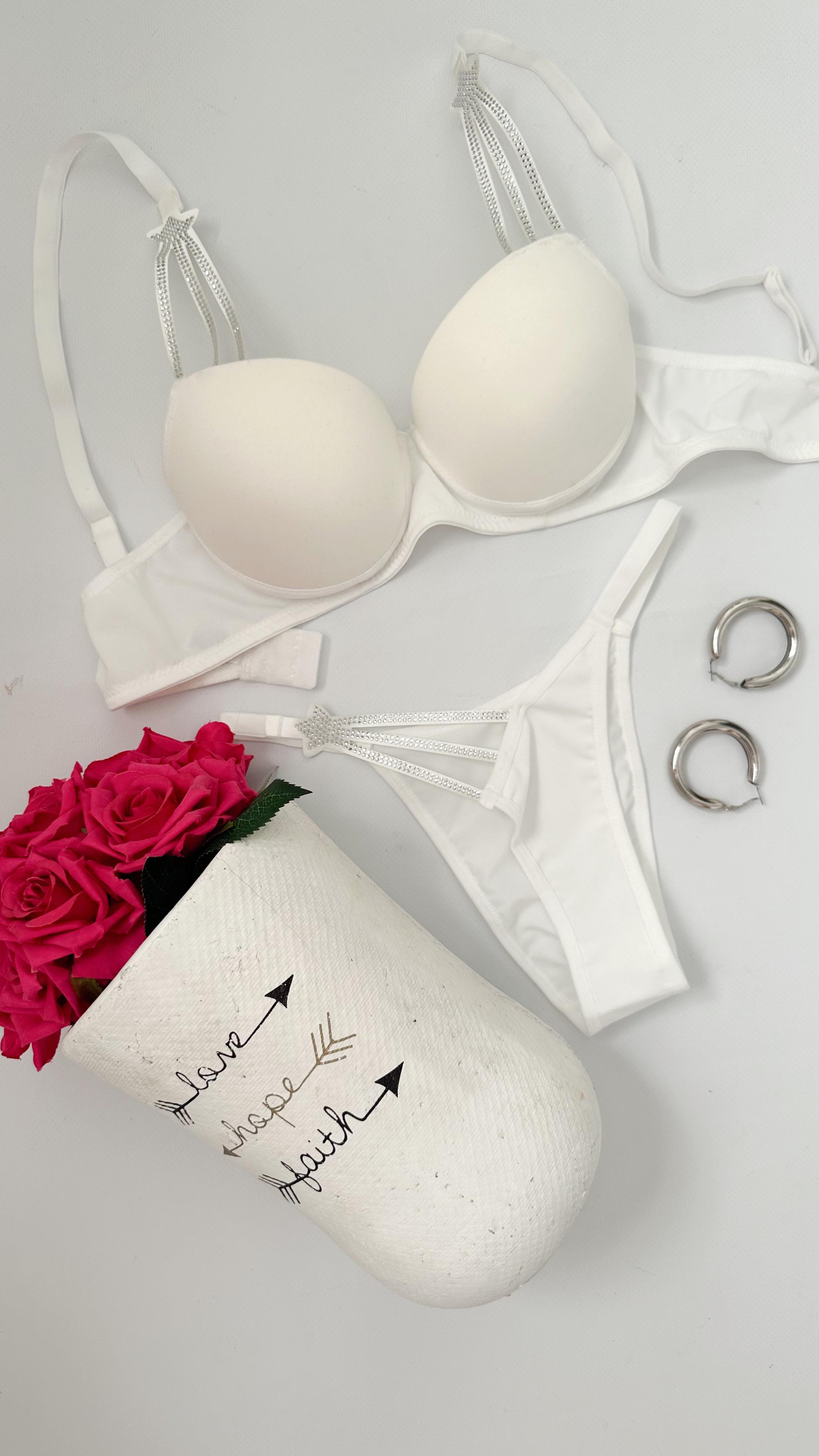 SHININGSTARPUSH UP DOLGULU İÇ ÇAMAŞIRI TAKIMI BEYAZ