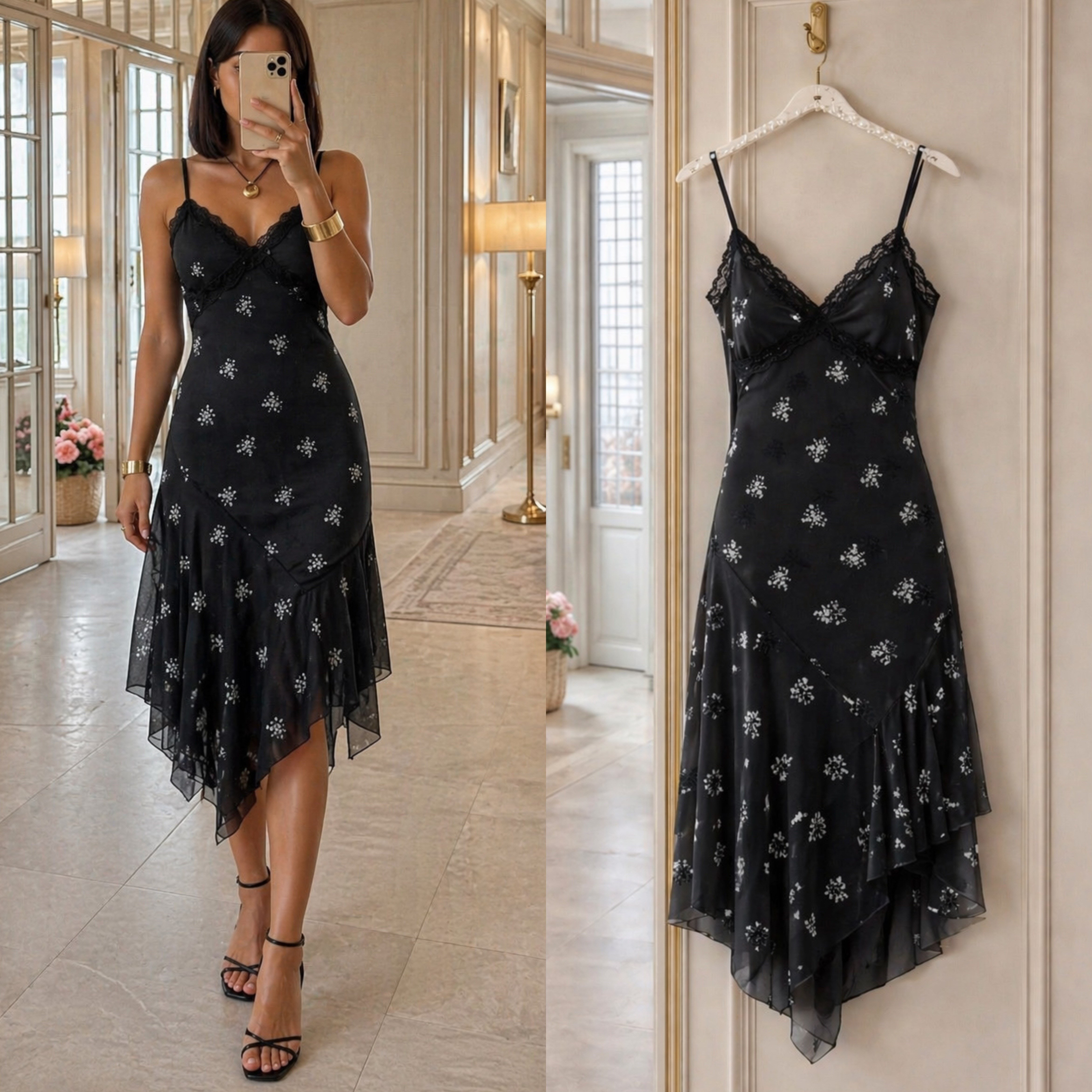 SINRA TÜL ASTARLI ELBİSE