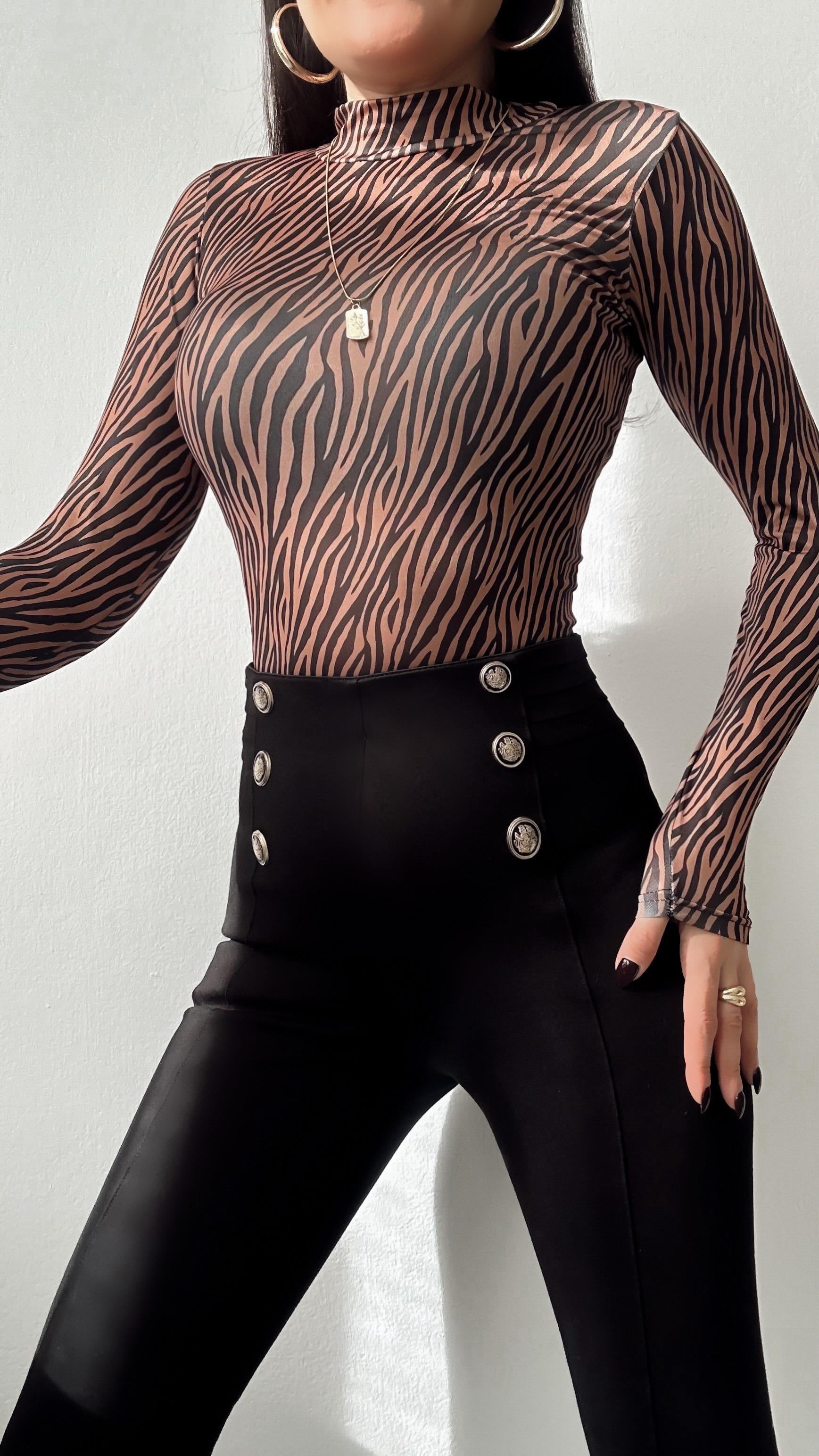 TRINA DESENLİ BALIKÇI BLUZ 