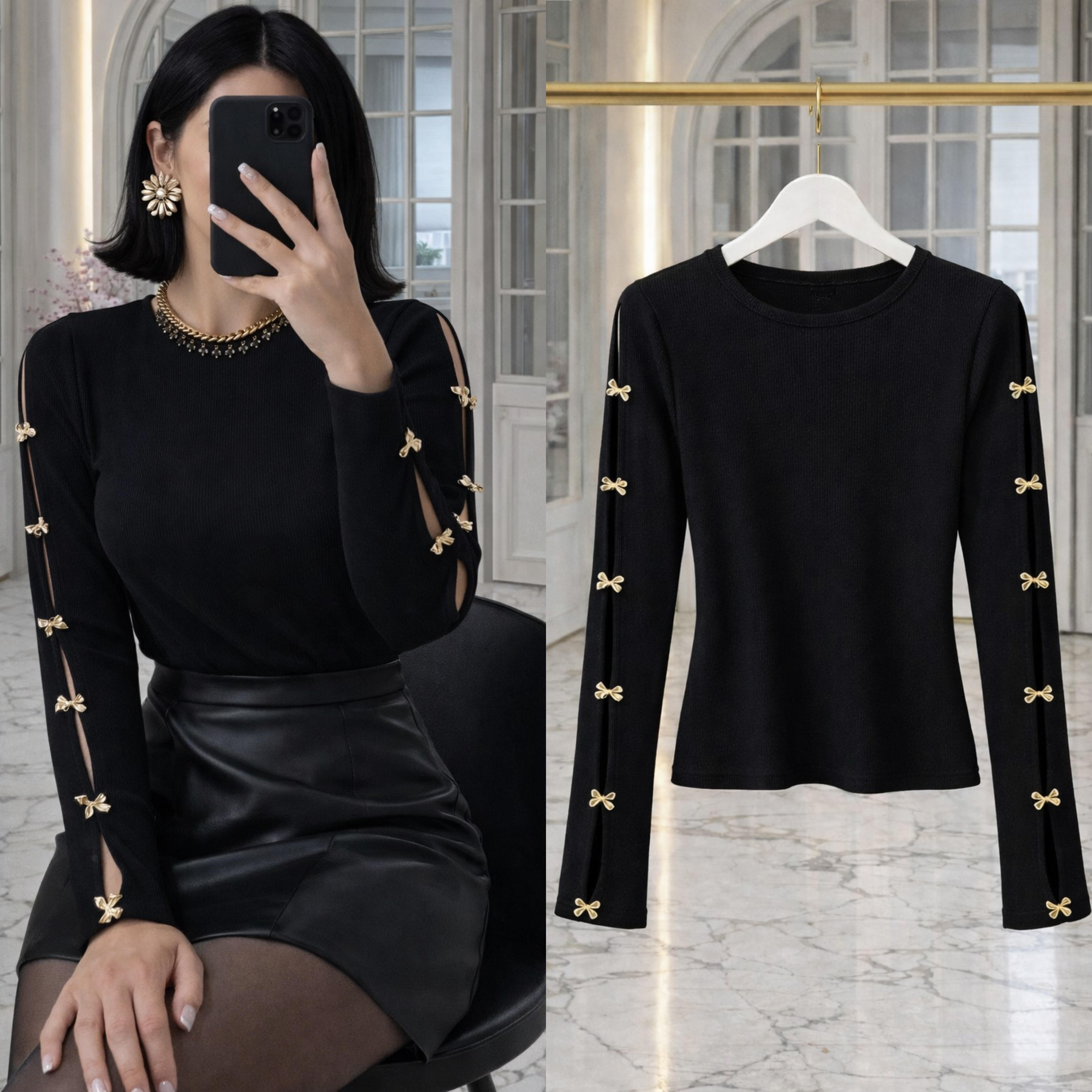 VINA GOLD AKSESUARLI BLUZ