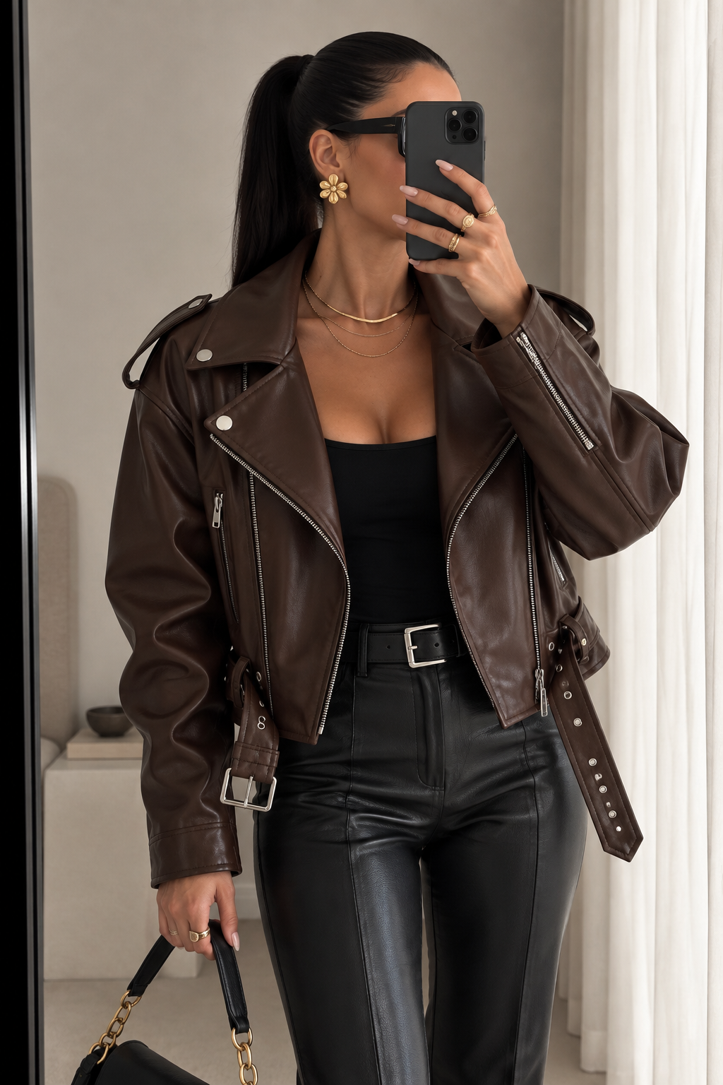 WALDY BIKER DERİ CEKET