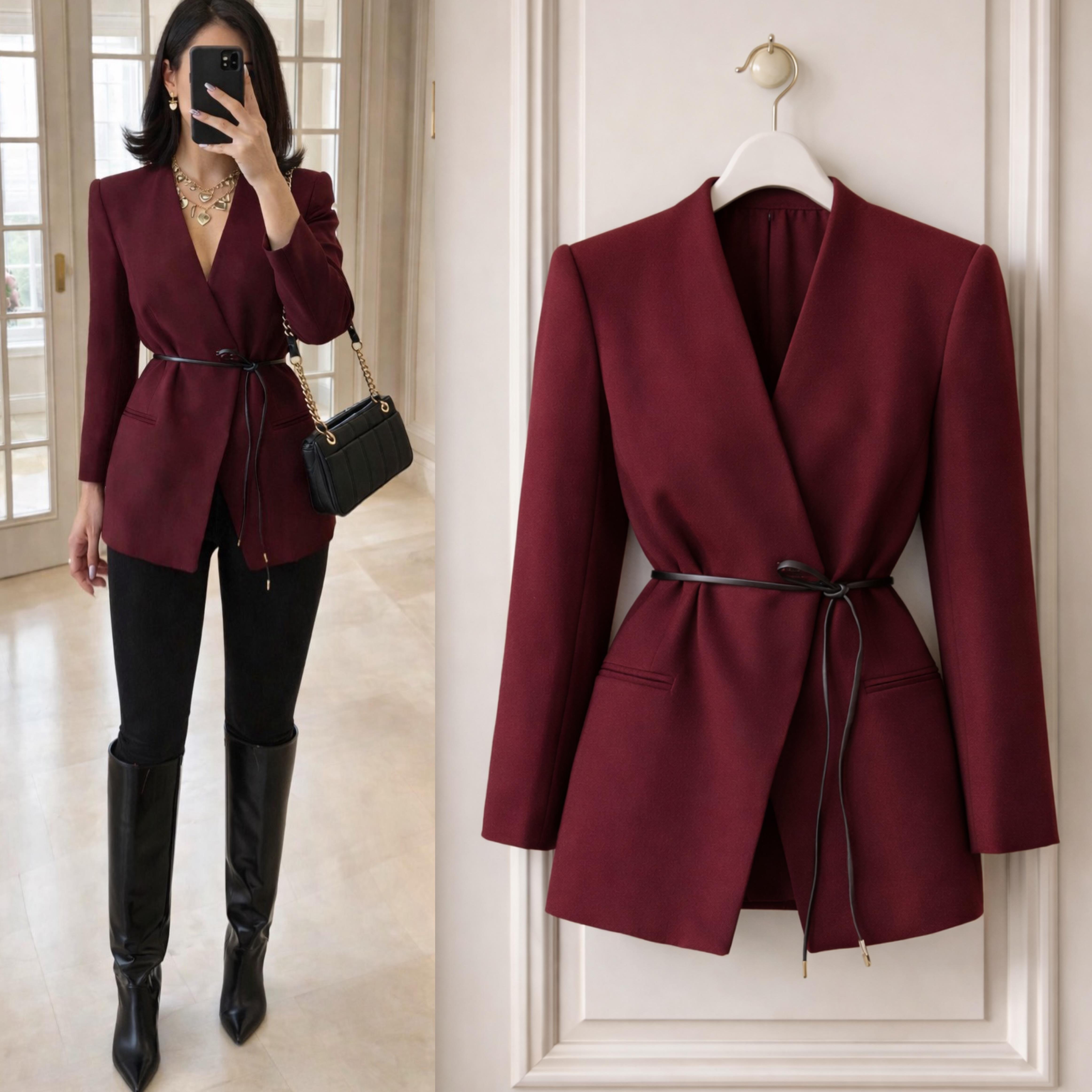 WANNA KEMERLİ BLAZER 