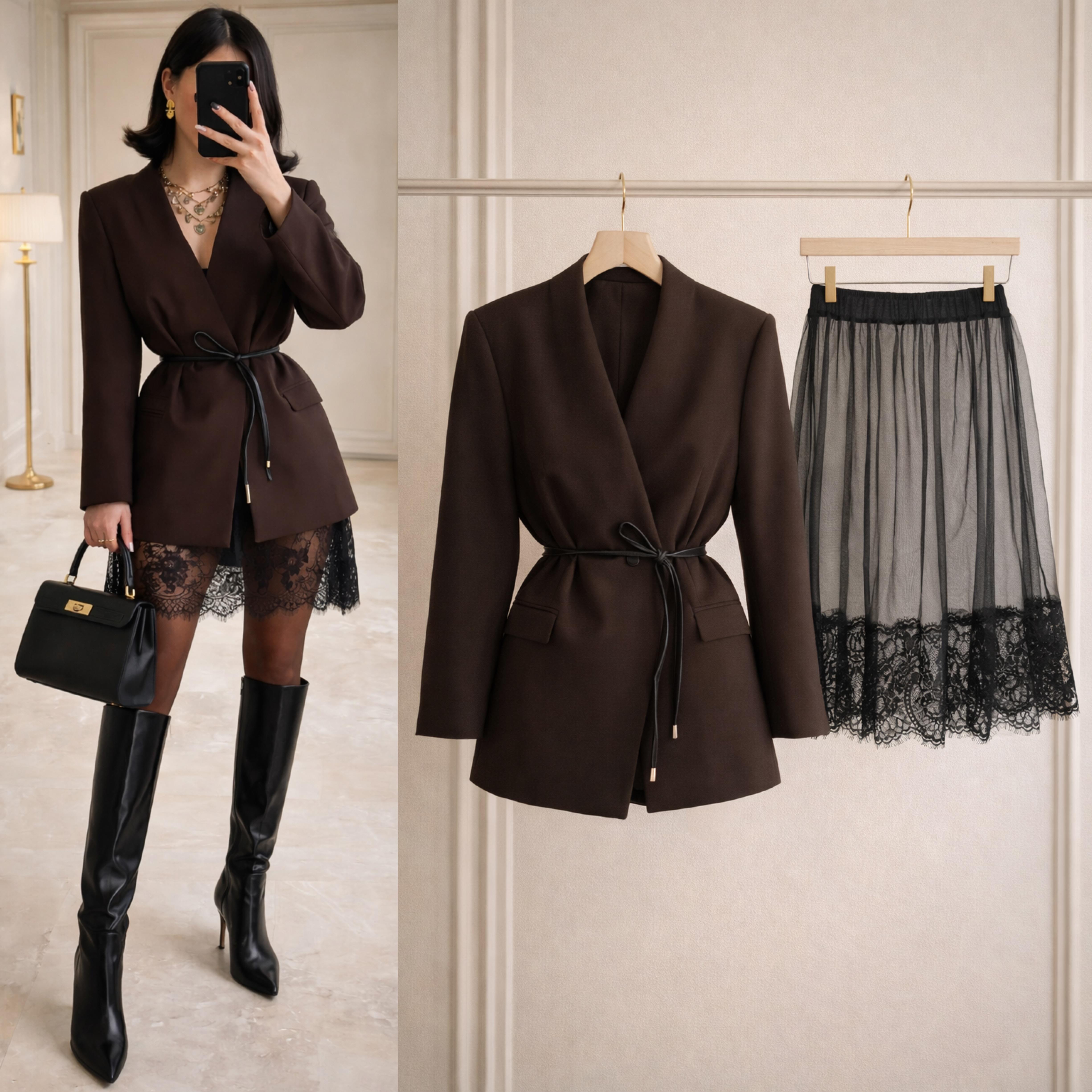 WANNA KEMERLİ BLAZER 