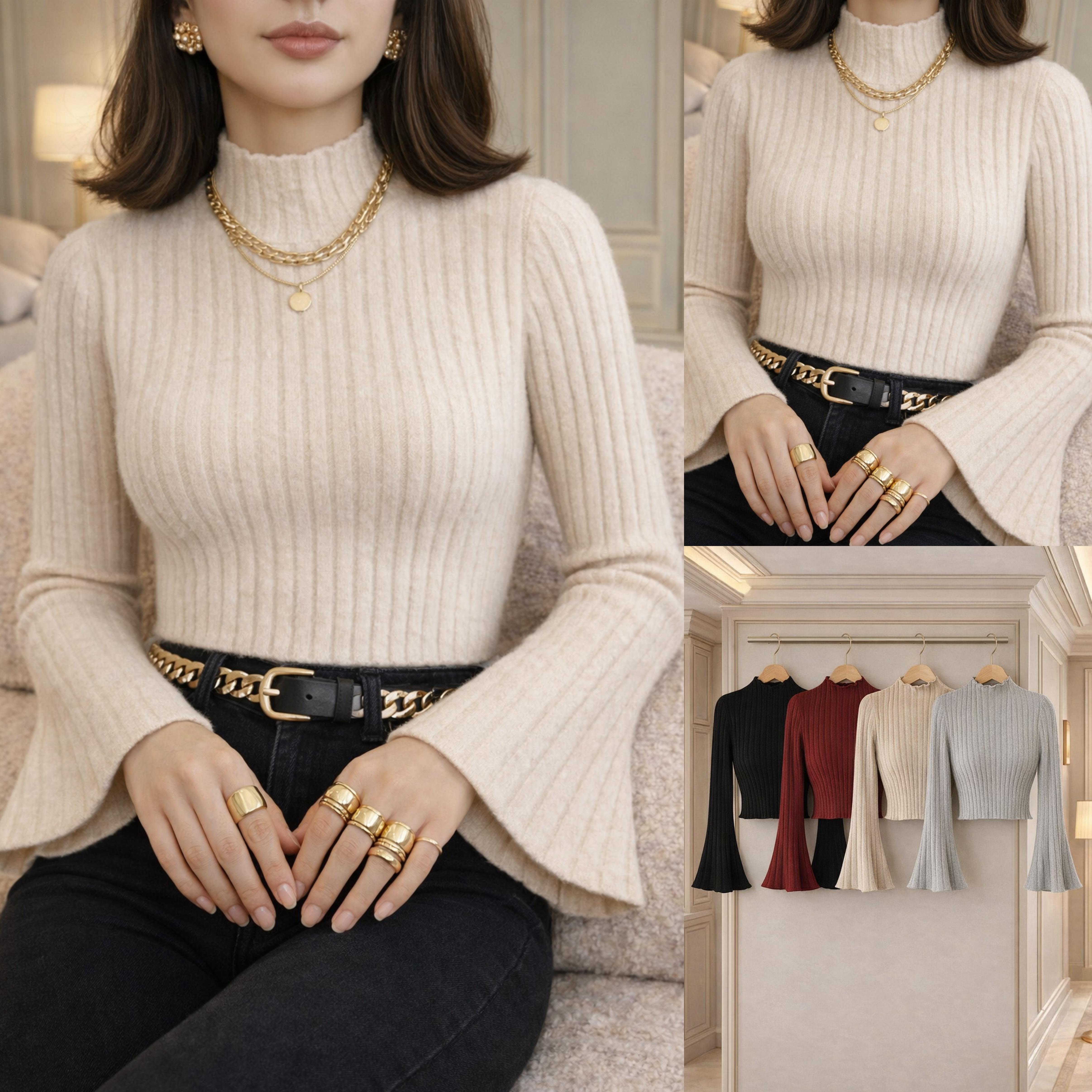 WINA YUMOŞ TRİKO İSPANYOL KOL BLUZ