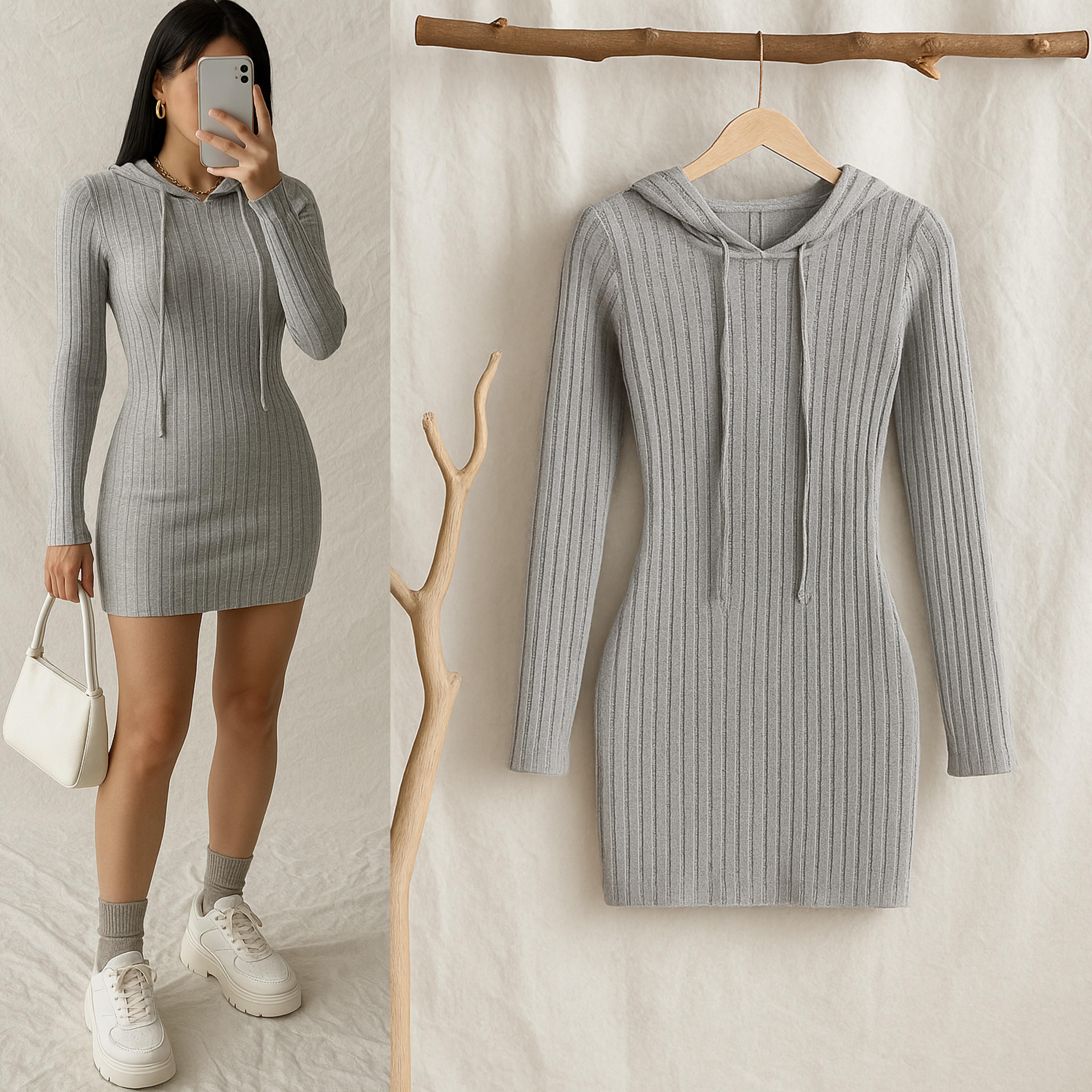 WONIA KAPÜŞONLU YUMOŞ ELBİSE