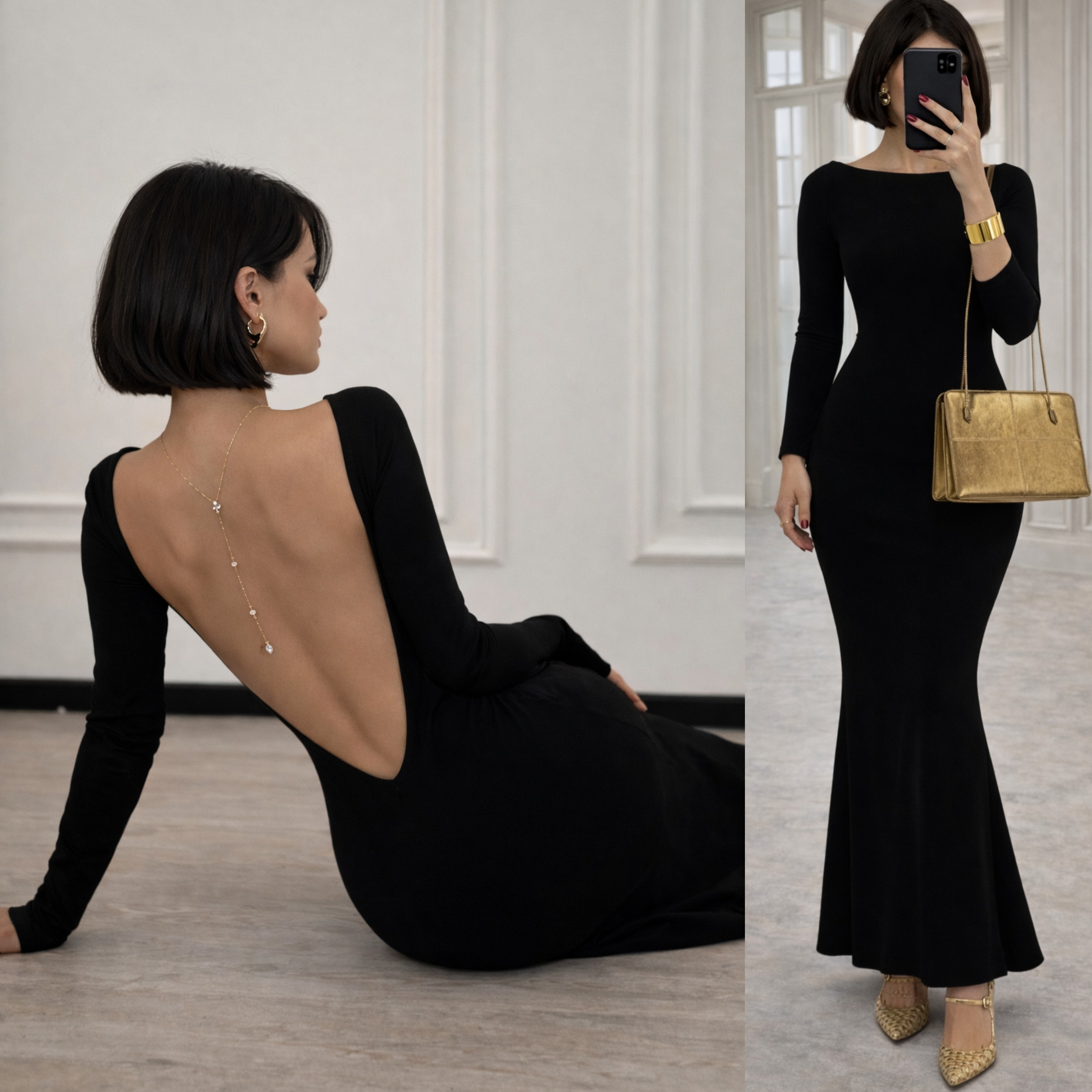 WOYA ÇIKARILABİLİR AKSESUARLI ELBİSE