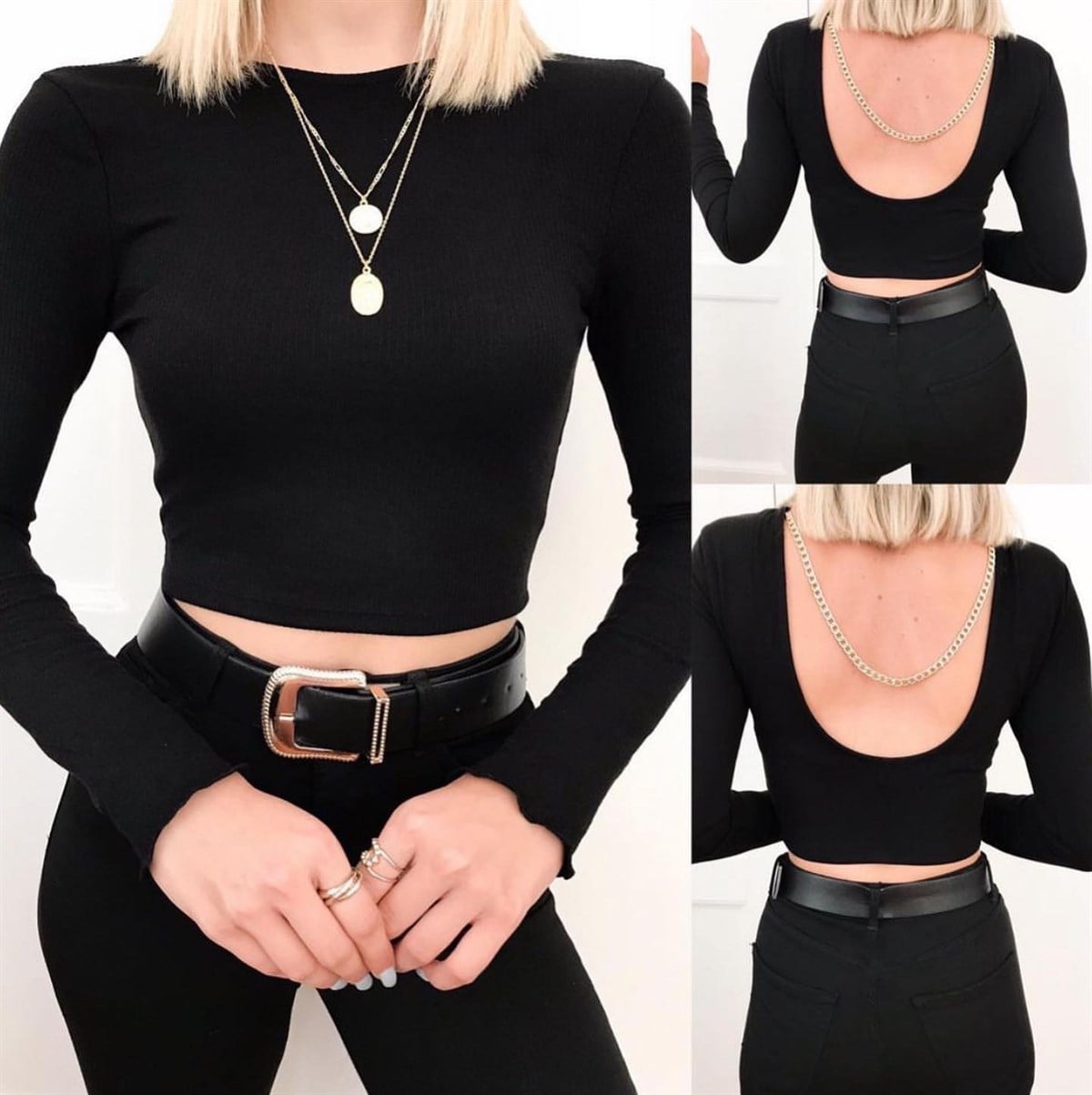 ZİNCİR DETAYLI BLUZ