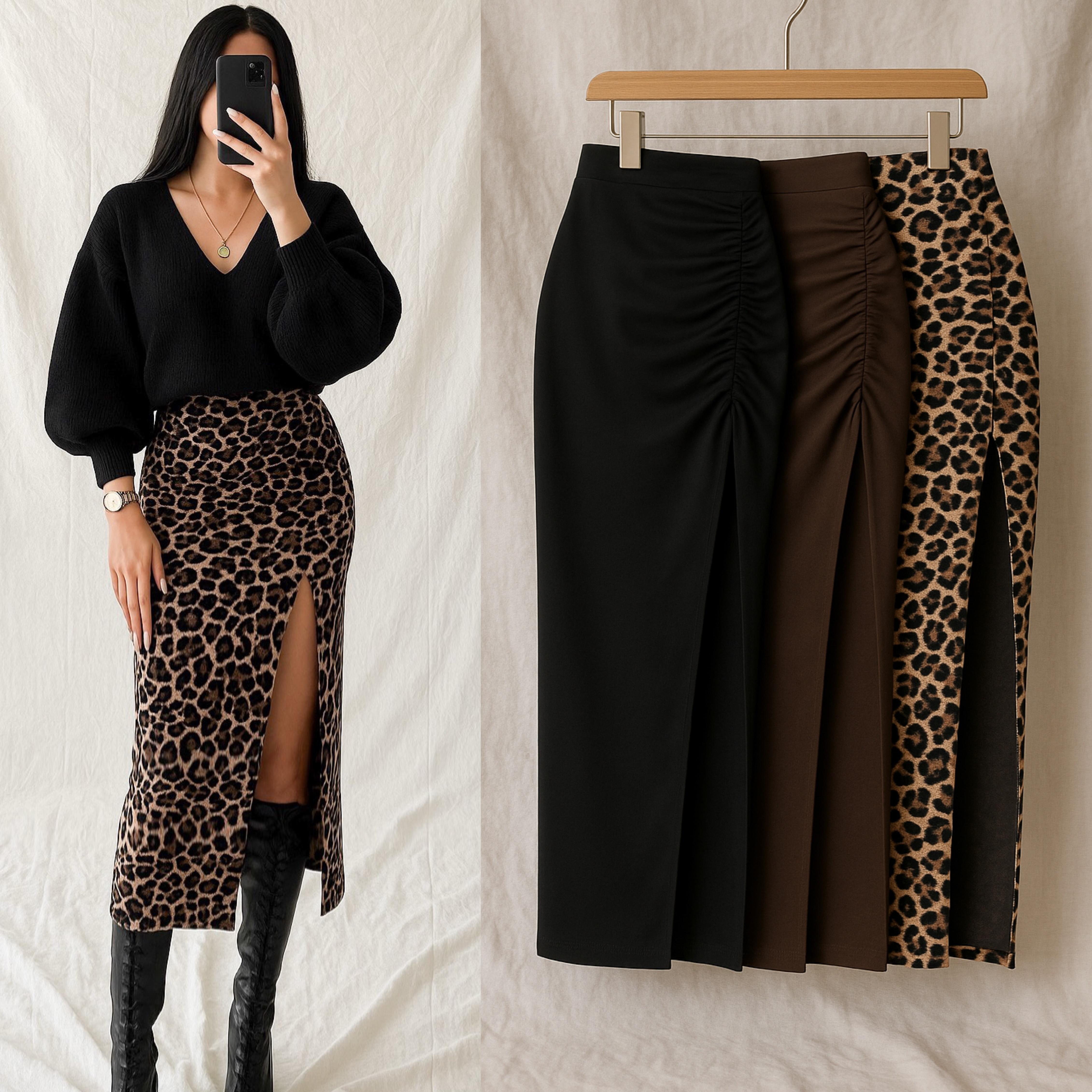 ZR 3 ‘LÜ (SİYAH,LEOPAR,KAHVE)ETEK SETİ 