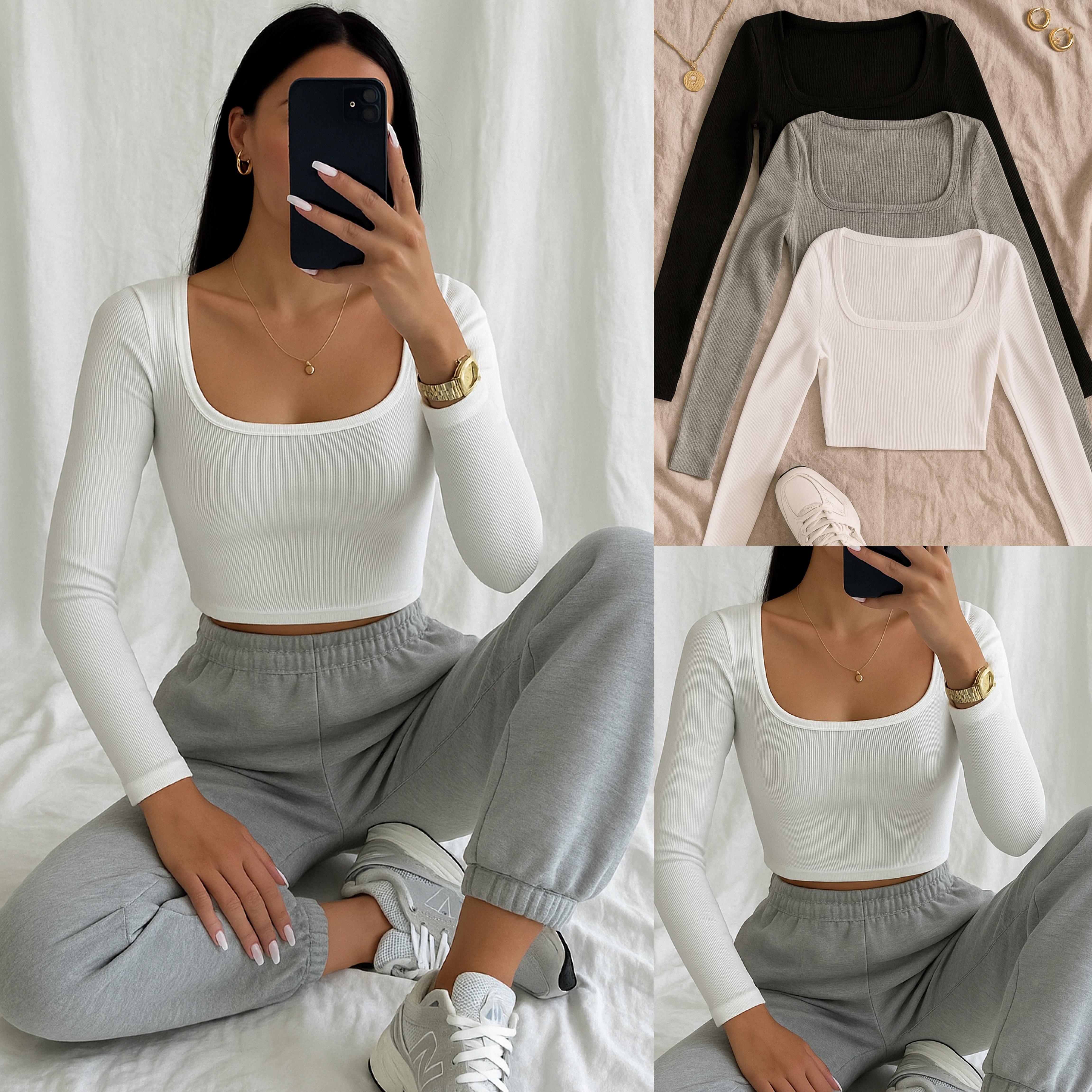 ZR FİTİLLİ KARE YAKA BLUZ