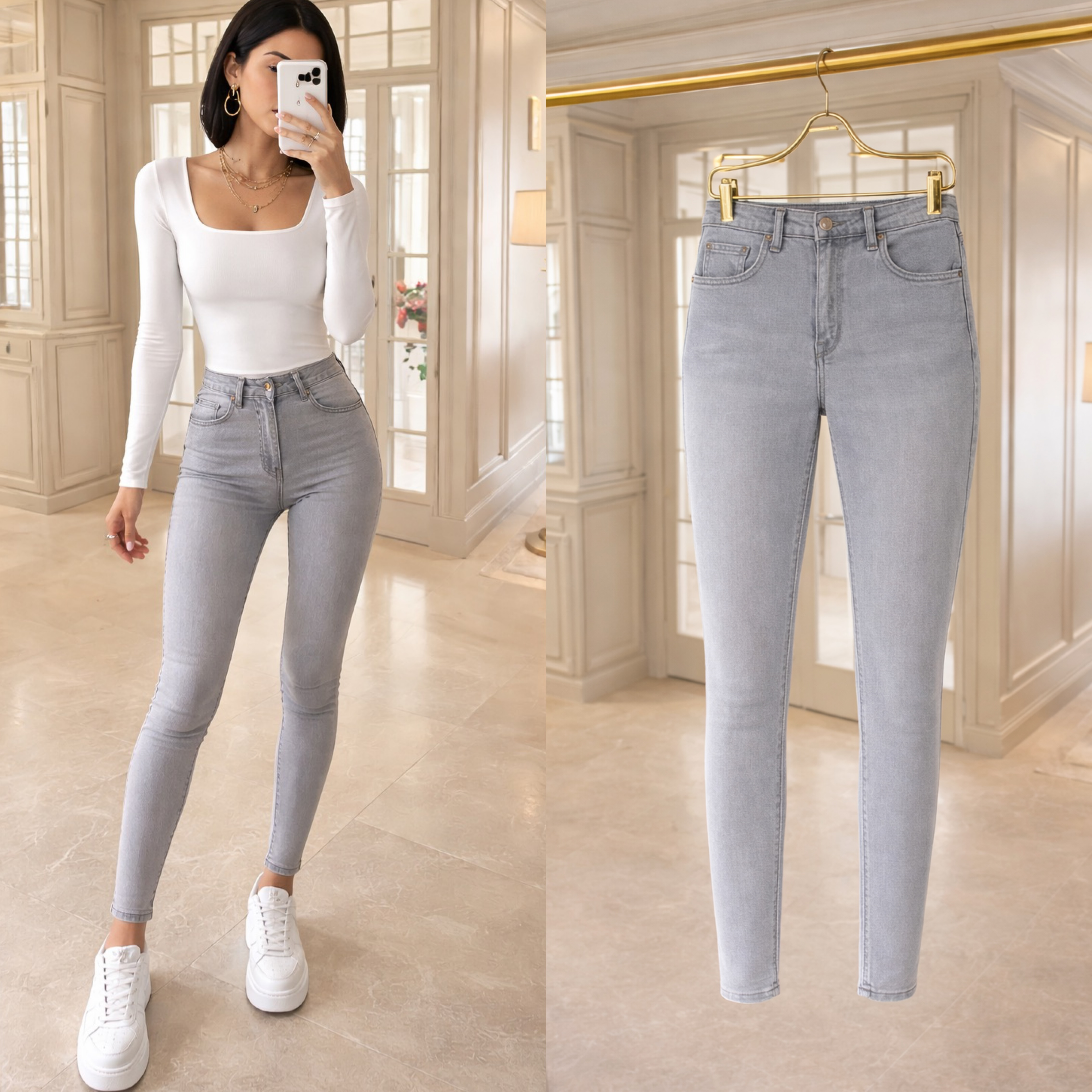 ZR YÜKSEK BEL TOPARLAYICI SUPER LIKRA SKİNNY JEAN