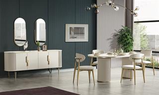 CAPİLON DOLCE YEMEK ODASI TAKIMI(ÜNİTESİZ)Modern Yemek Odası Takımı