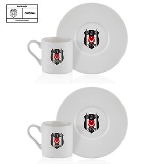 Neva N3422 Beşiktaş Klasik Logo 2'Li Kahve Fincan TakımıÇay ve Kahve Takımları