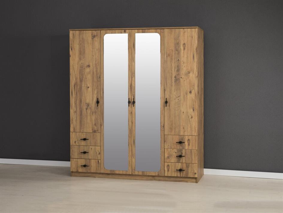 Kozan Sümbül Km.24.200 6 Çekmeceli.4 Kapaklı Gardırop- Atlantik