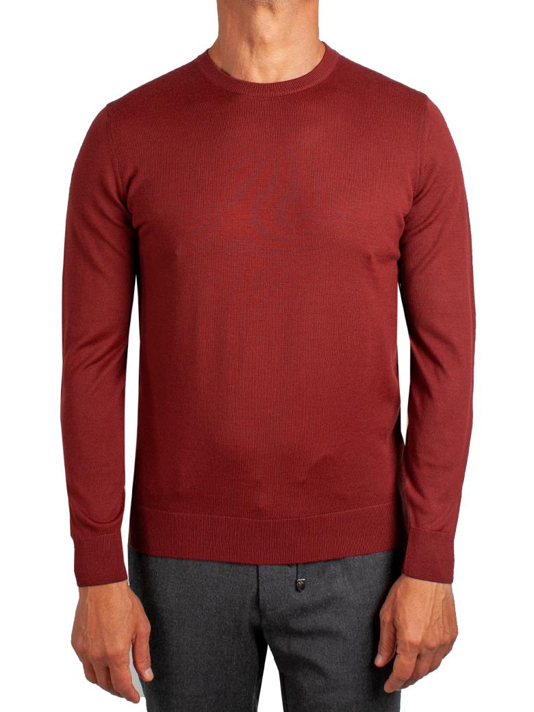 Bisiklet Yaka Bordo Triko Yün Kazak