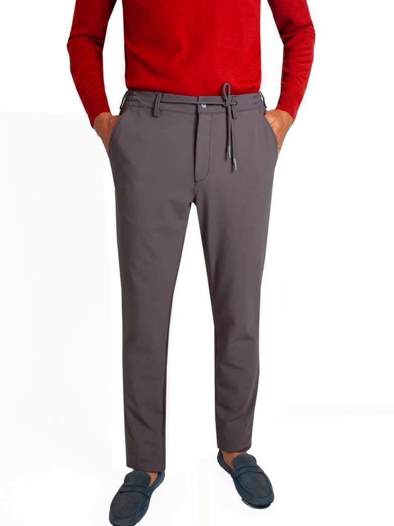 Regular Fit Belden Bağlamalı Gri Jogger Pantolon