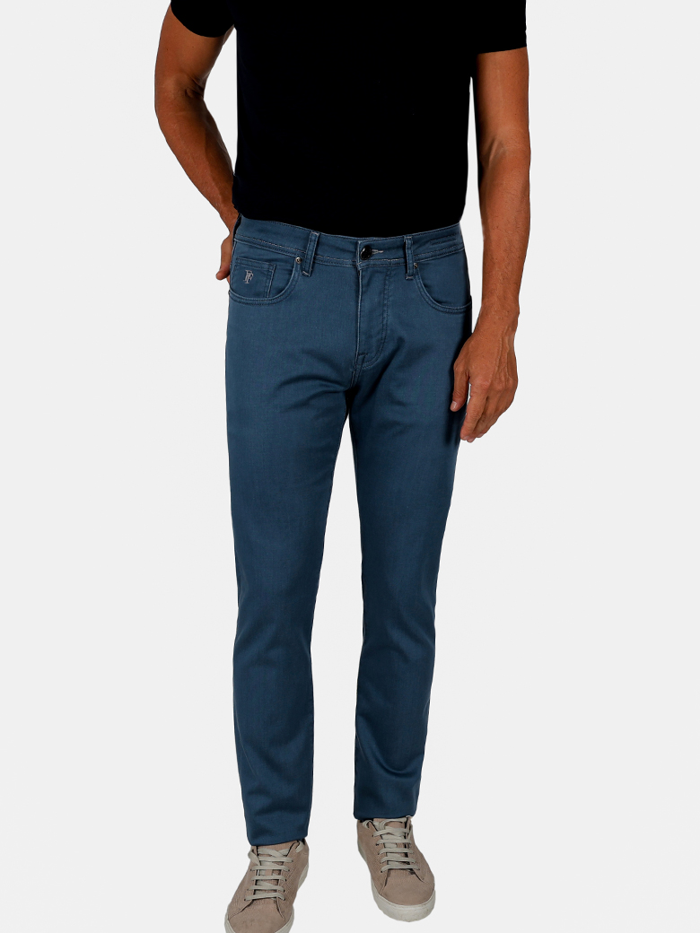 Regular Fit Likralı Gri Denim Kot Pantolon