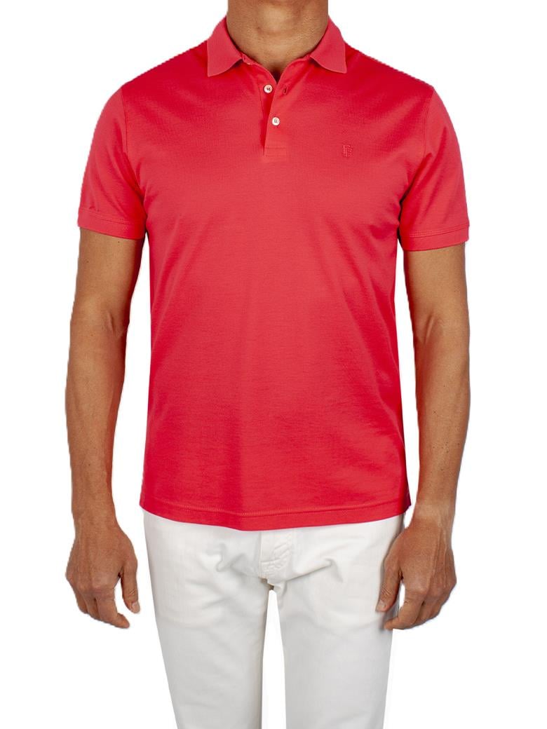 Regular Fit Merserize %100 Pamuk Koyu Pembe Polo Yaka Tişört