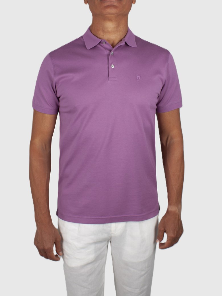 Regular Fit Merserize Lila Polo Yaka Tişört