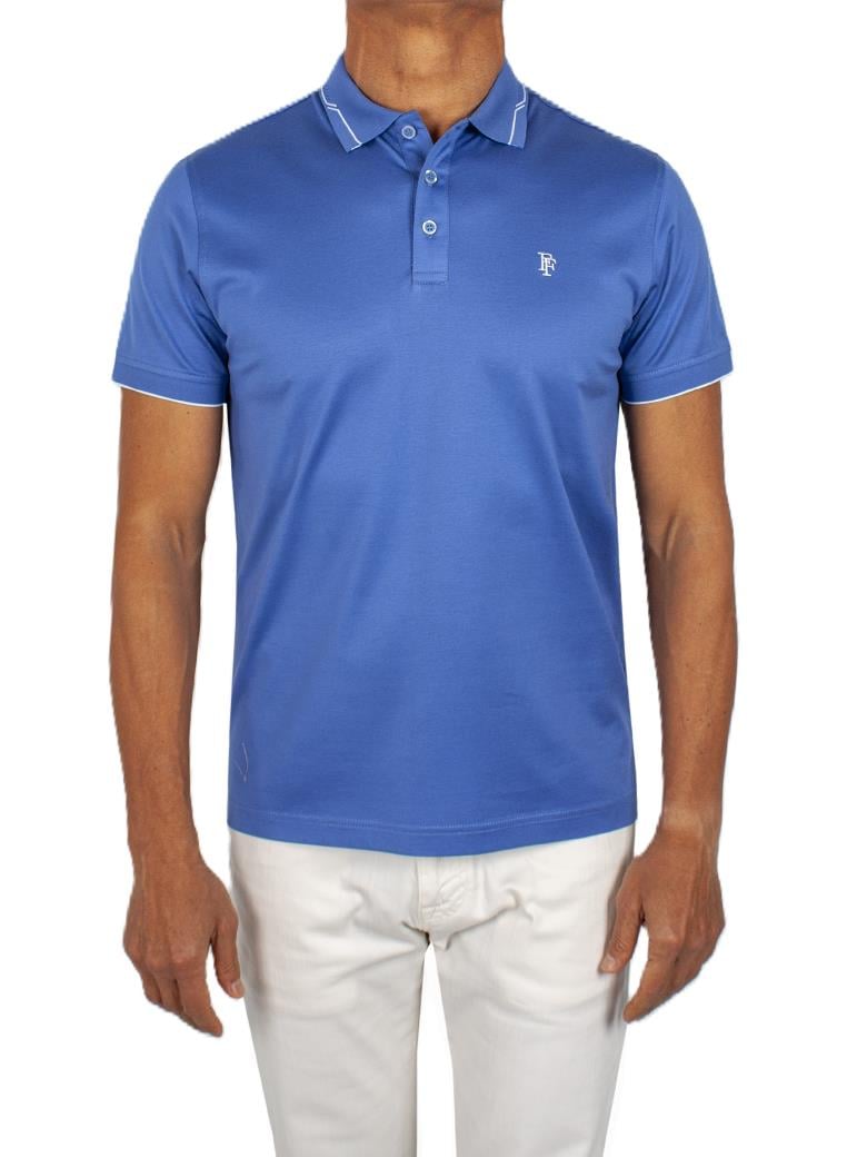 Regular Fit Yaka Detaylı Merserize %100 Pamuk İndigo Polo Tişört