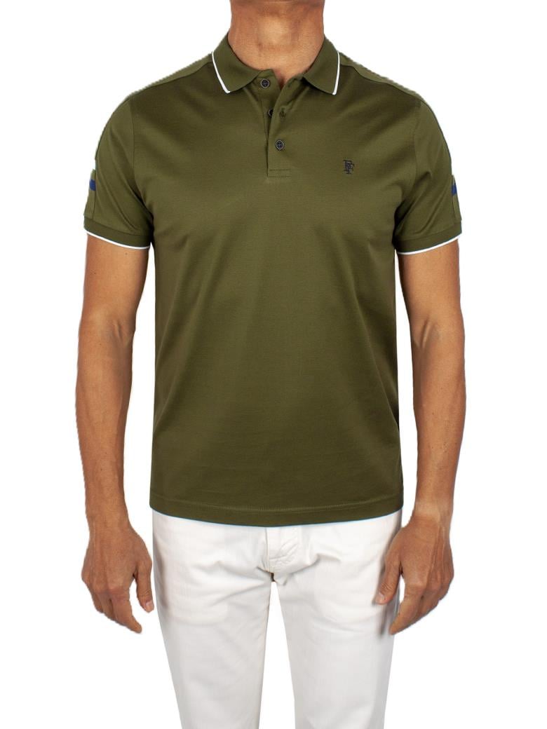 Regular Fit Yaka Detaylı Merserize %100 Pamuk Haki Polo Tişört
