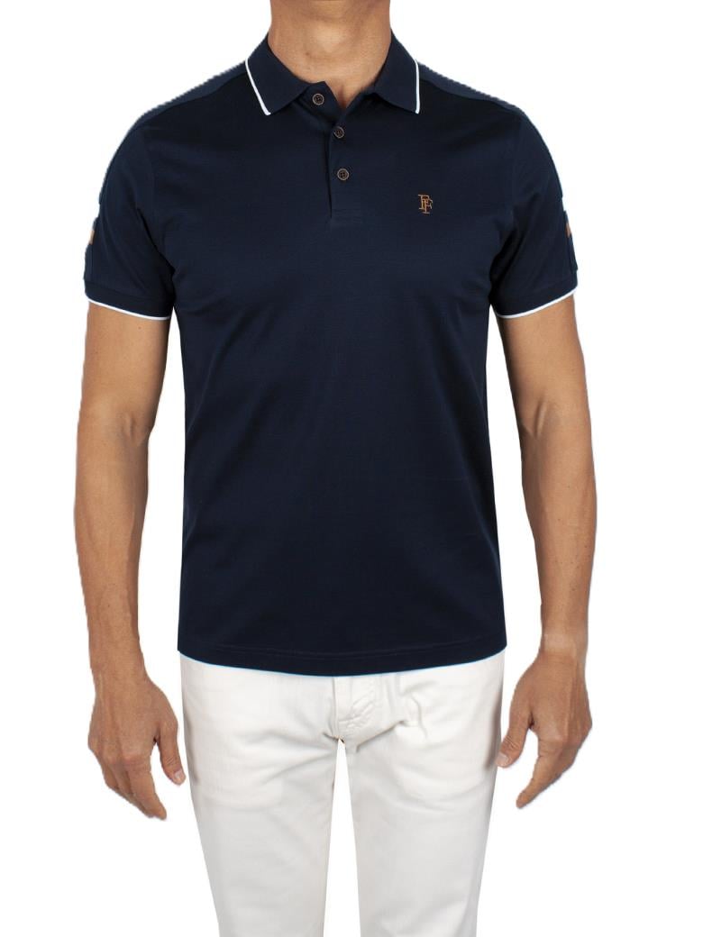 Regular Fit Yaka Detaylı Merserize %100 Pamuk Koyu Lacivert Polo Tişört