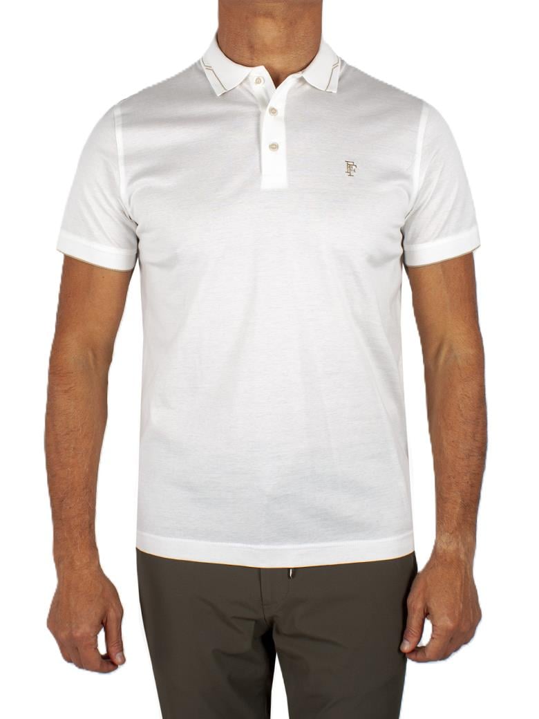 Regular Fit Yaka Detaylı Merserize %100 Pamuk Ekru Polo Tişört