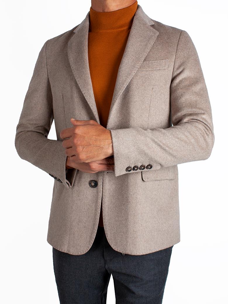 Standart Fit Bej Yün Ceket