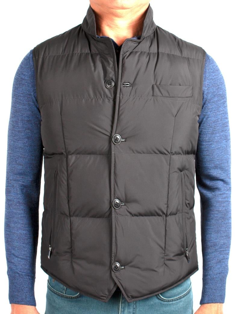 Standart Fit Dik Yaka Siyah Yelek