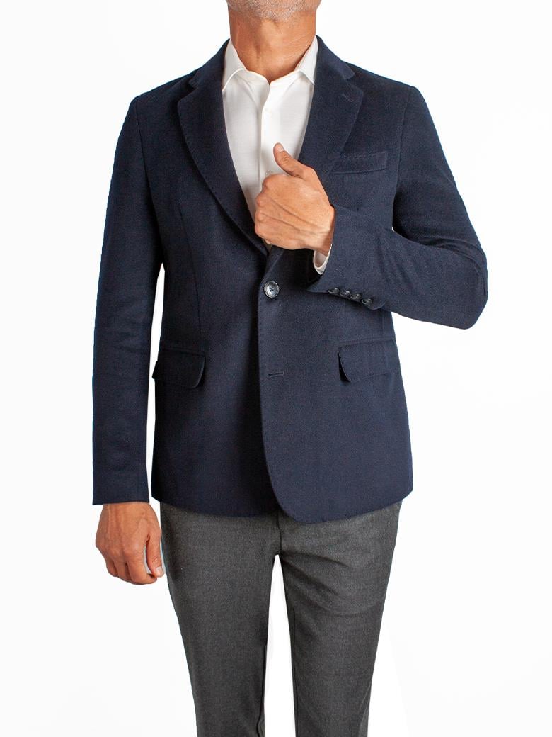 Standart Fit Lacivert Yün Ceket