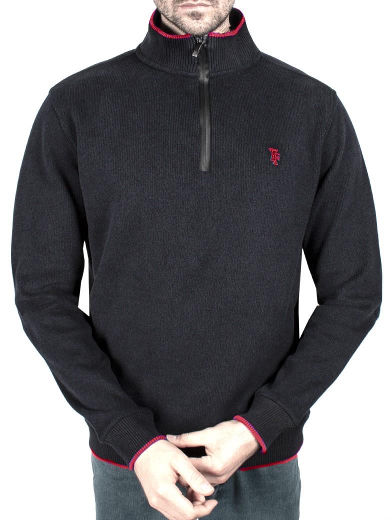 Standart Fit Troyer Yaka Antrasit Fermuarlı Pamuk Sweatshirt