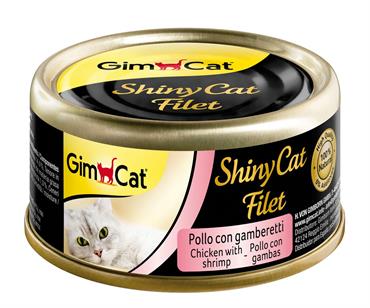 GimCat Shinycat Fileto Kedi Maması -Tavuk Karides 70gr