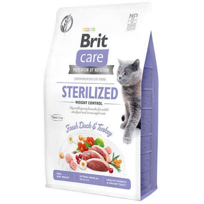 Brit Care Hypo-Allergenic Ördekli Tahılsız Kısırlaştırılmış Kedi Maması 2 Kg