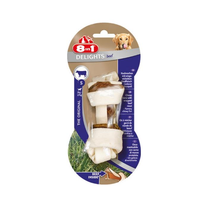 8 IN 1 Delights Bones Biftekli Köpekler İçin Ağız Bakım Kemiği Small