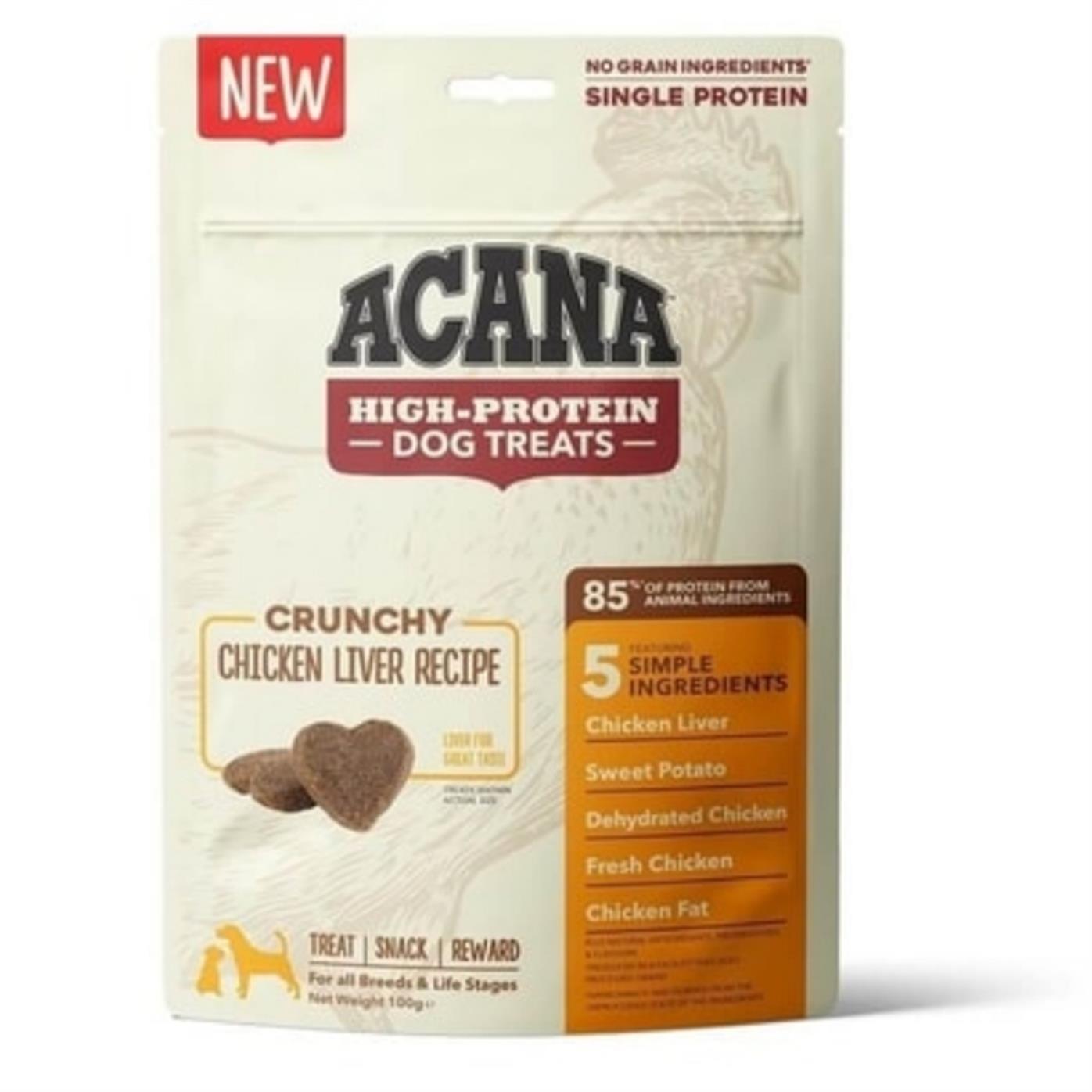 Acana Crunchy Chicken Dog Treats 100 gr – Yüksek Proteinli Tavuklu Köpek Ödülü