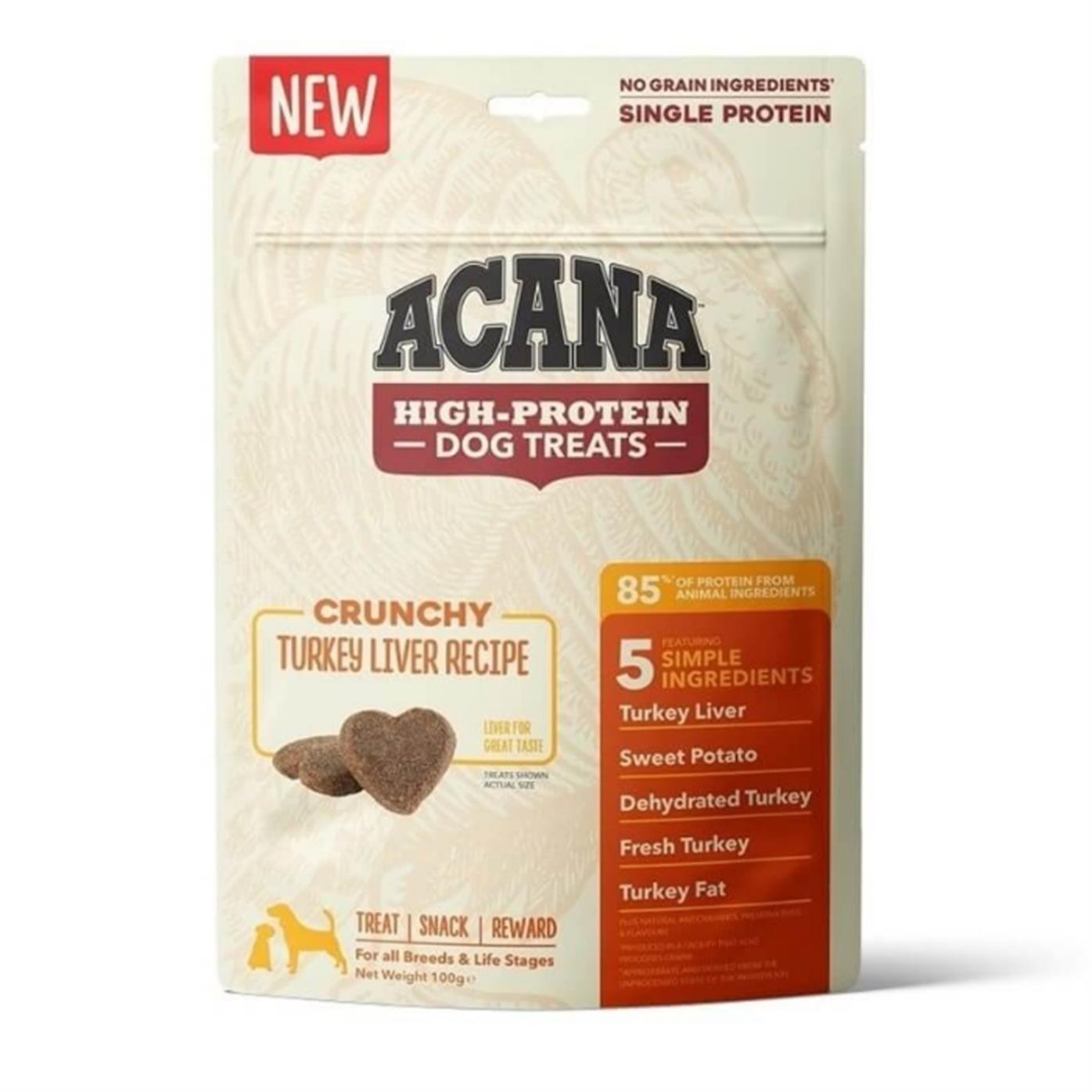 Acana Crunchy Turkey Dog Treats 100 gr – Yüksek Proteinli Hindili Köpek Ödülü