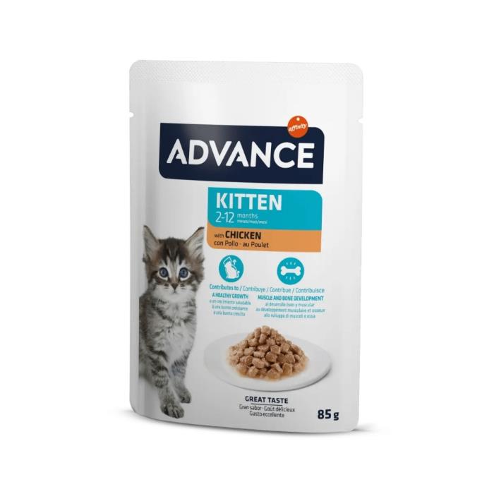 Advance Cat Kıtten Chıcken Wet Pouch 85gr