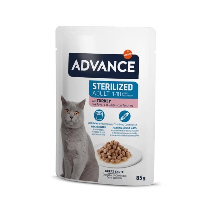 Advance Cat Sterılızed Turkey Wet Pouch 85gr