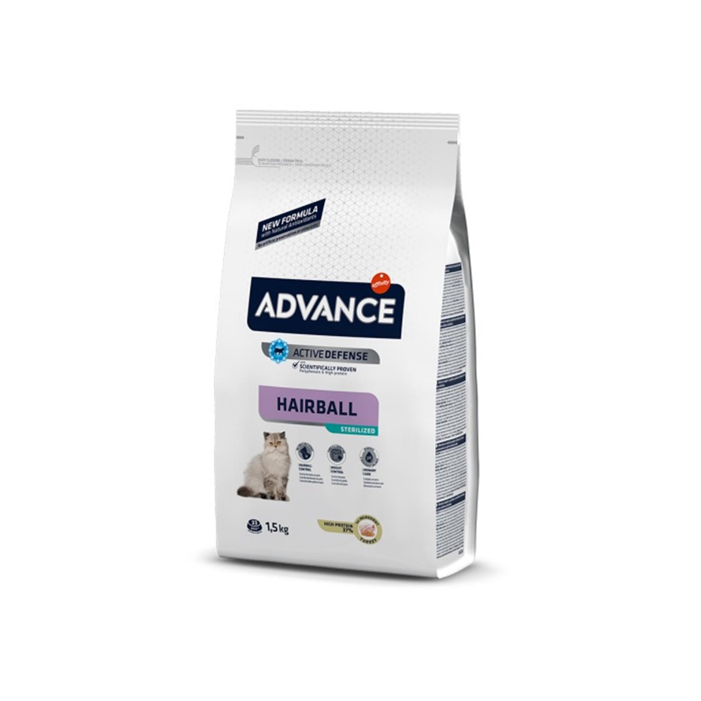 Advance Sterilised Hairball 1.5 Kg Kısırlaştırılmış Kuru Kedi Maması